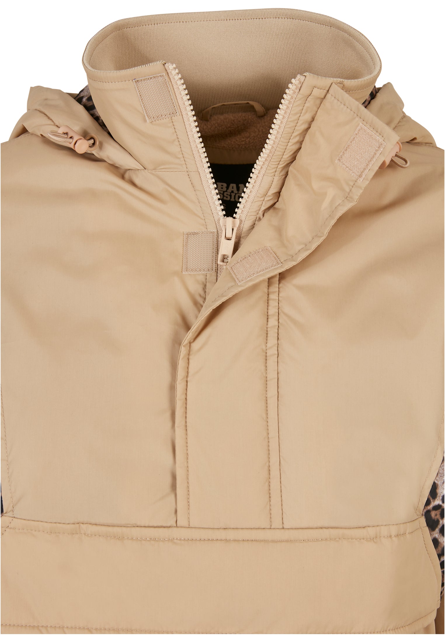 Ladies AOP Mixed Pull Over Jacket | unionbeige/darkleo/w.