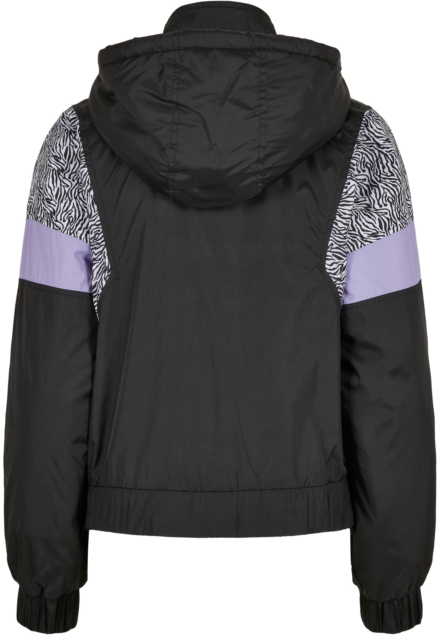 Ladies AOP Mixed Pull Over Jacket | black/zebra