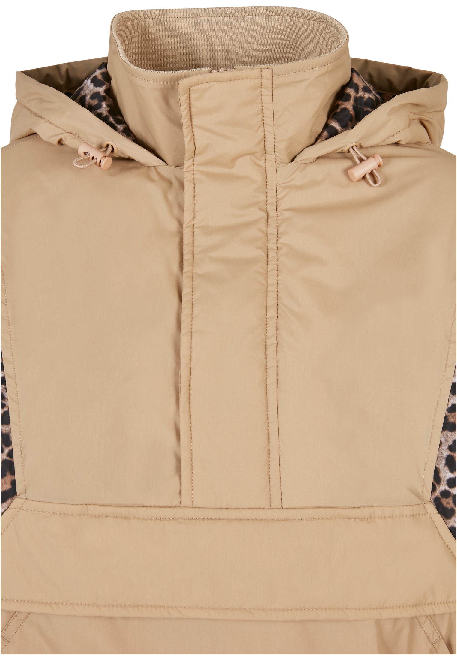 Ladies AOP Mixed Pull Over Jacket | unionbeige/darkleo/w.