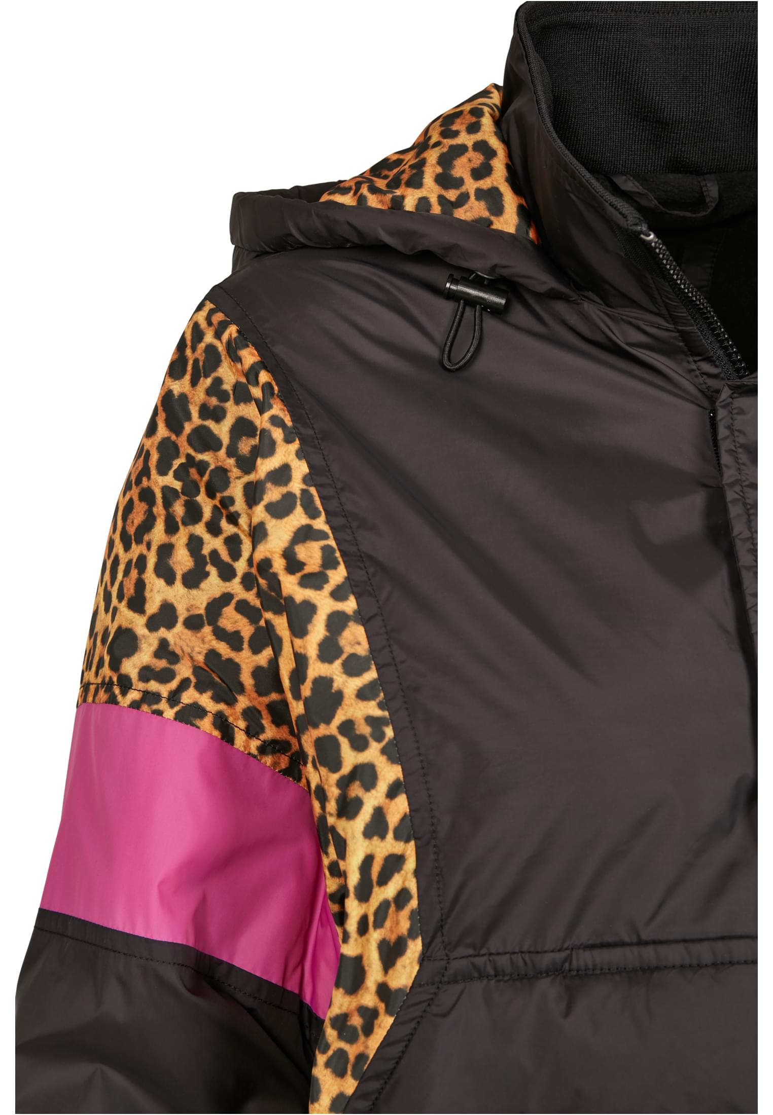 Ladies AOP Mixed Pull Over Jacket | black/leo