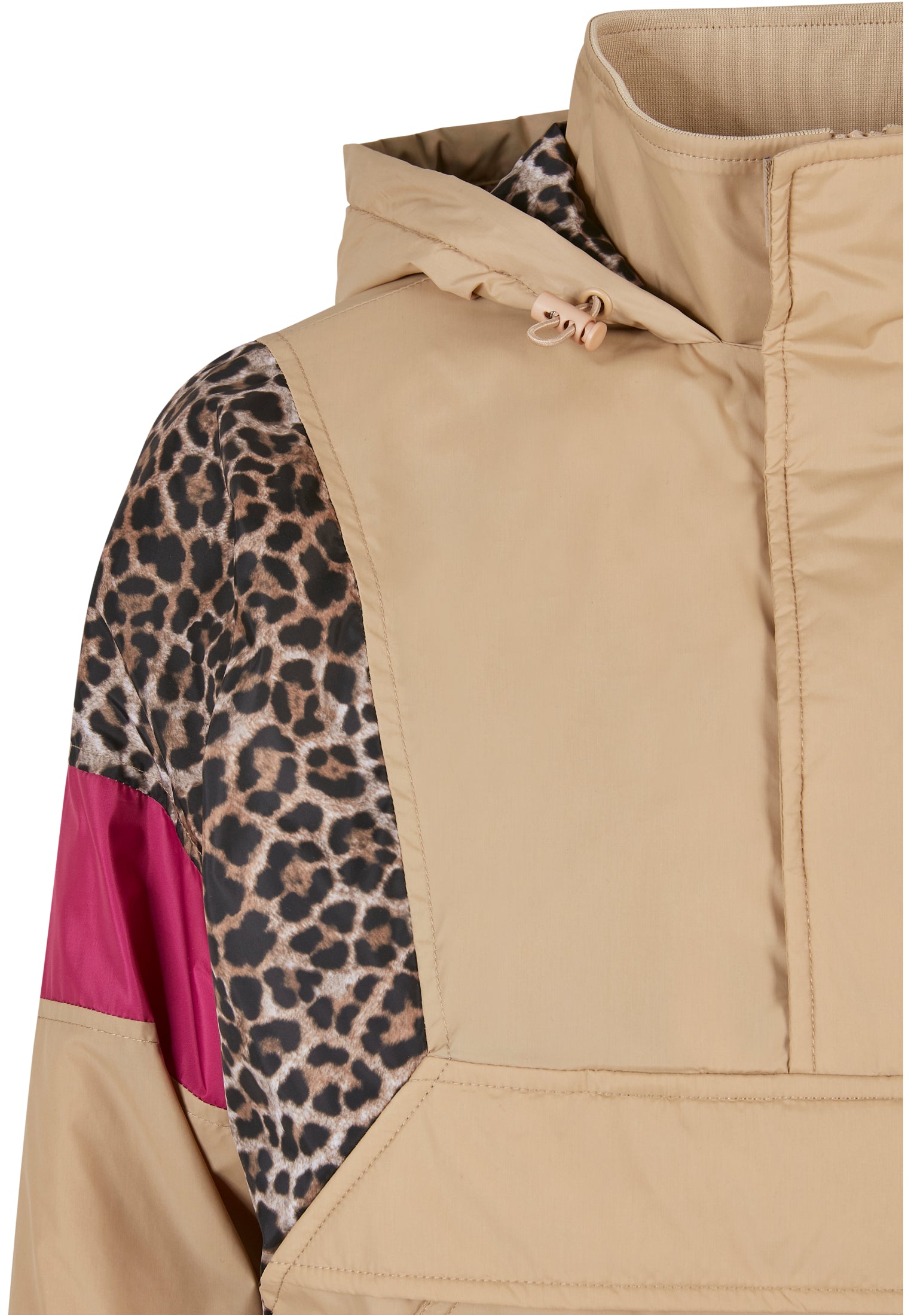 Ladies AOP Mixed Pull Over Jacket | unionbeige/darkleo/w.