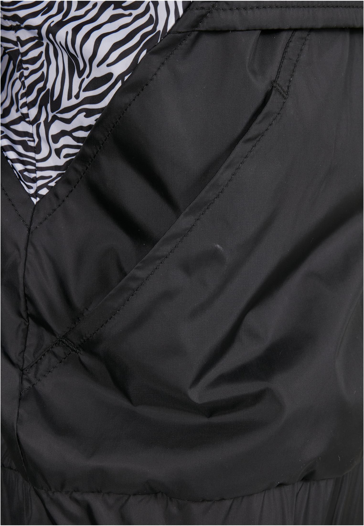 Ladies AOP Mixed Pull Over Jacket | black/zebra