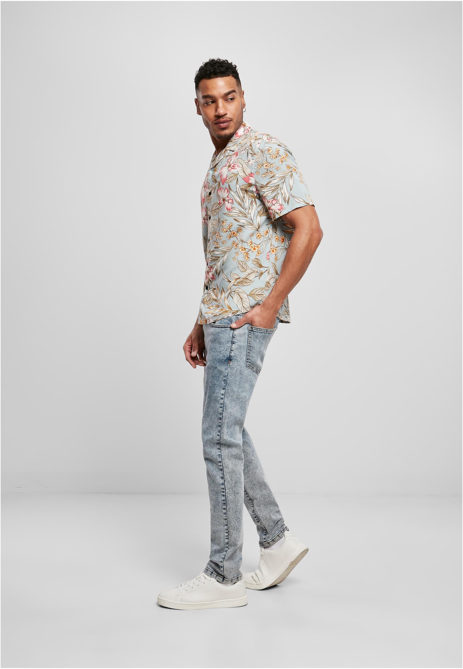 Slim Fit Jeans | light skyblue acid washed