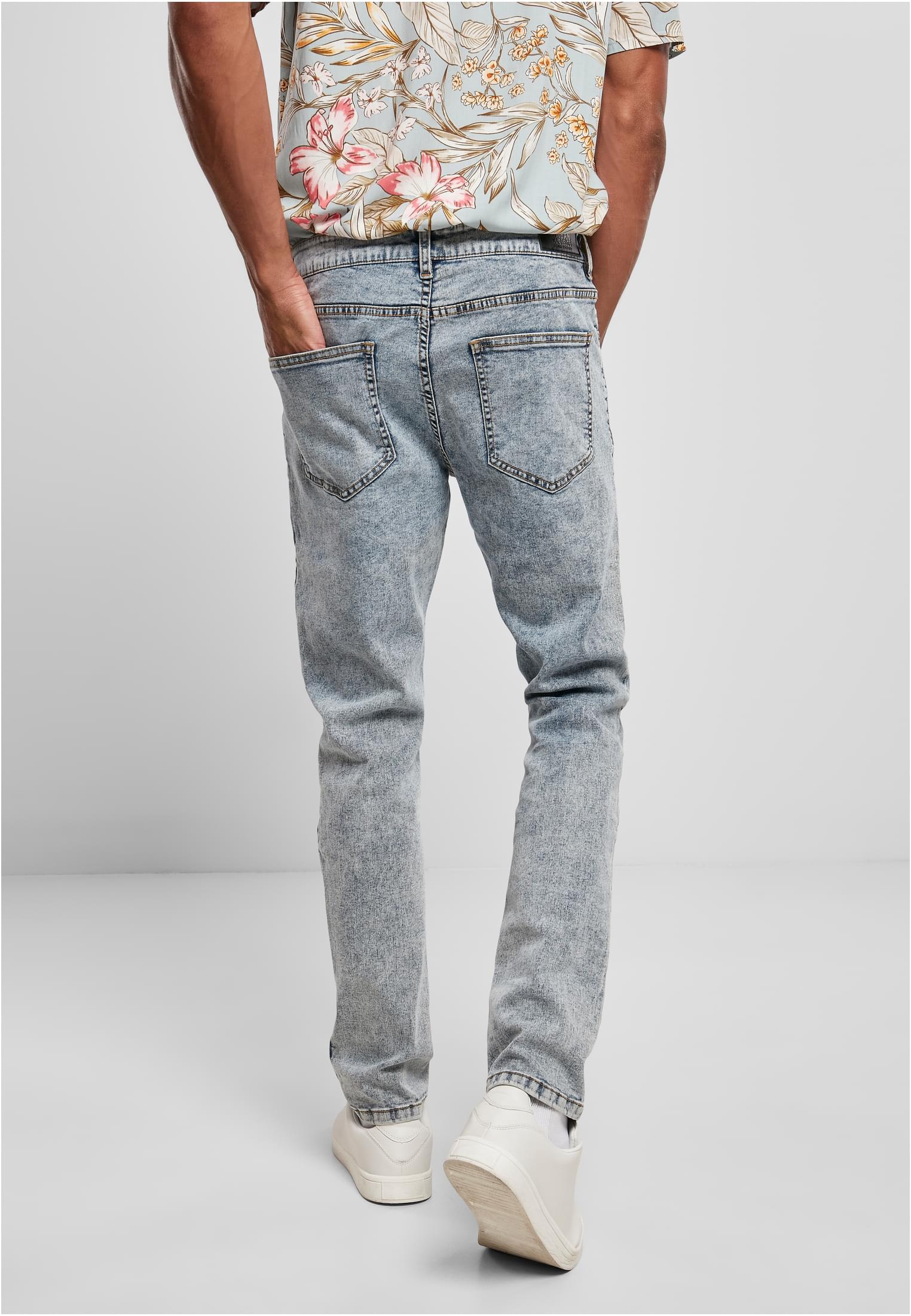 Slim Fit Jeans | light skyblue acid washed