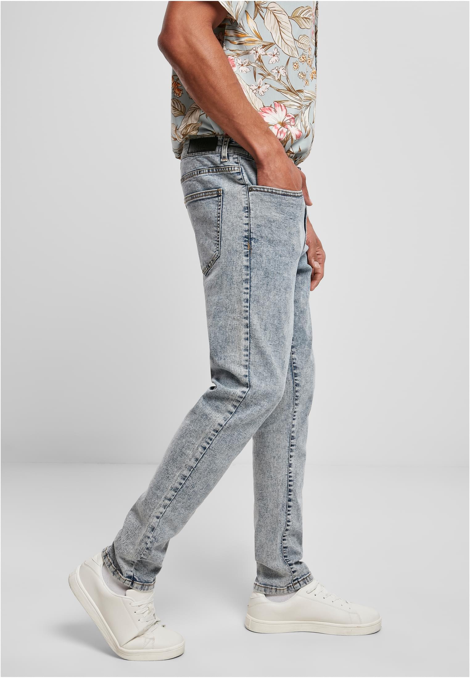 Slim Fit Jeans | light skyblue acid washed