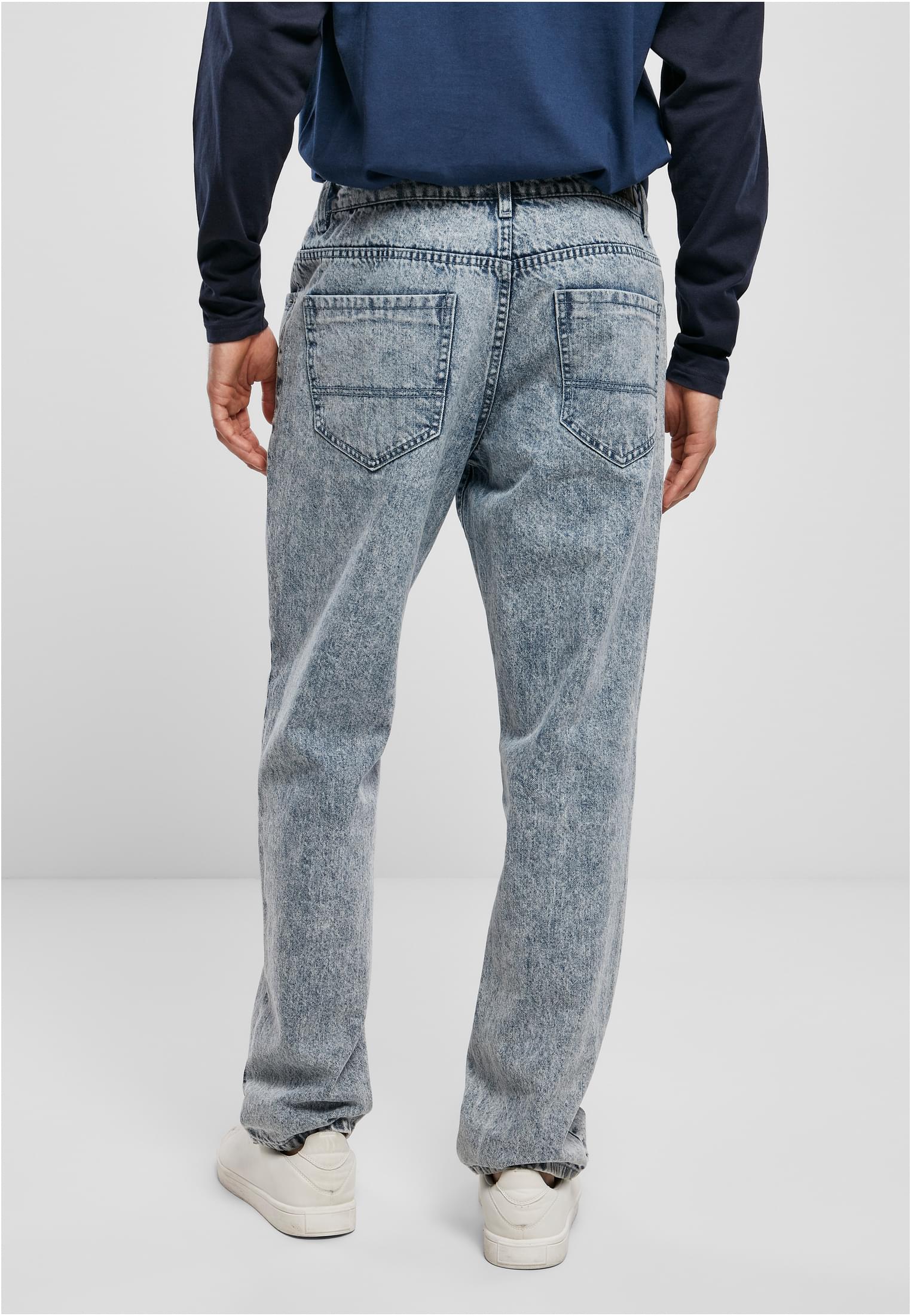 Loose Fit Jeans | light skyblue acid washed