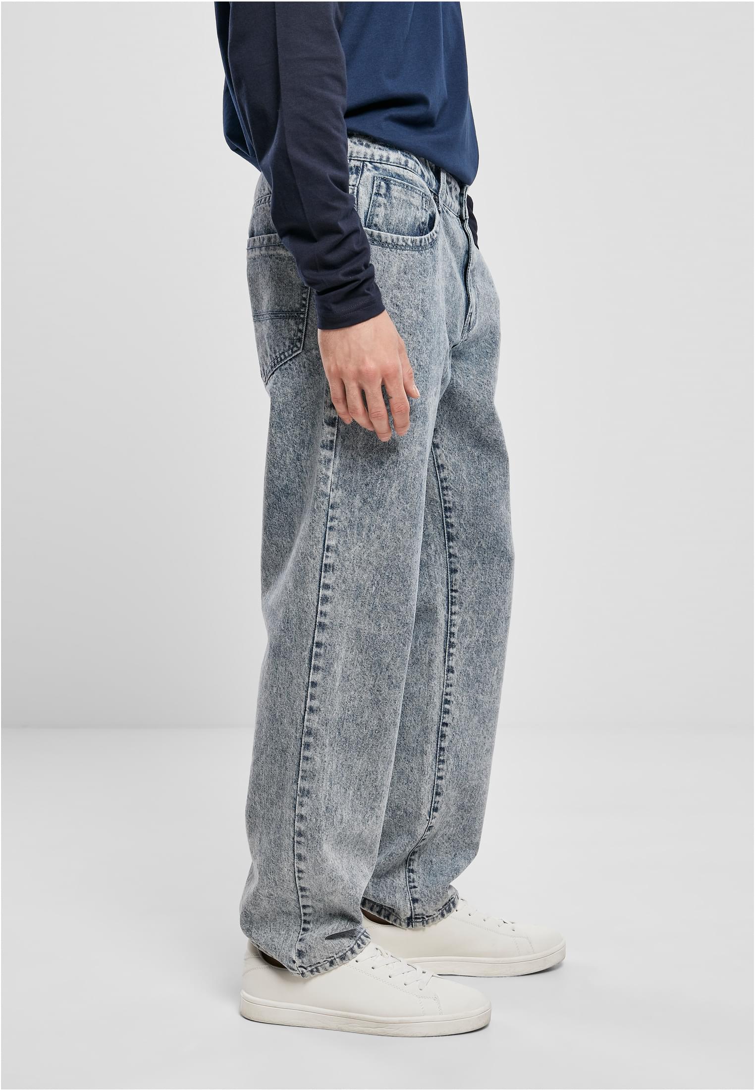 Loose Fit Jeans | light skyblue acid washed