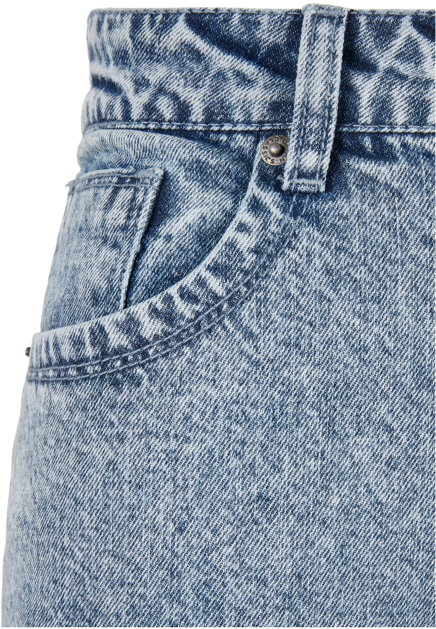 Loose Fit Jeans | light skyblue acid washed