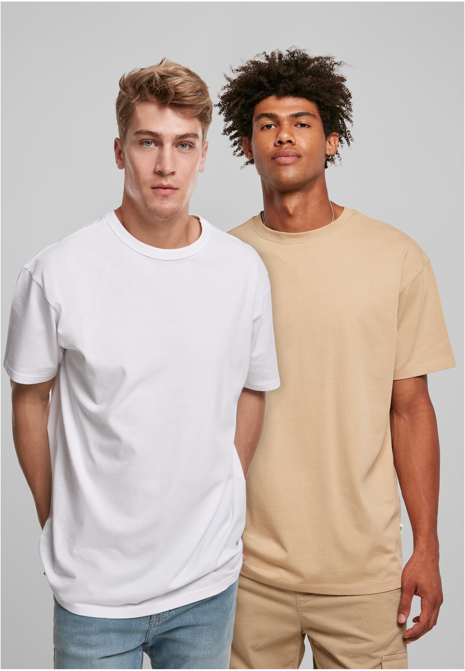 Organic Basic Tee 2-Pack | unionbeige+white