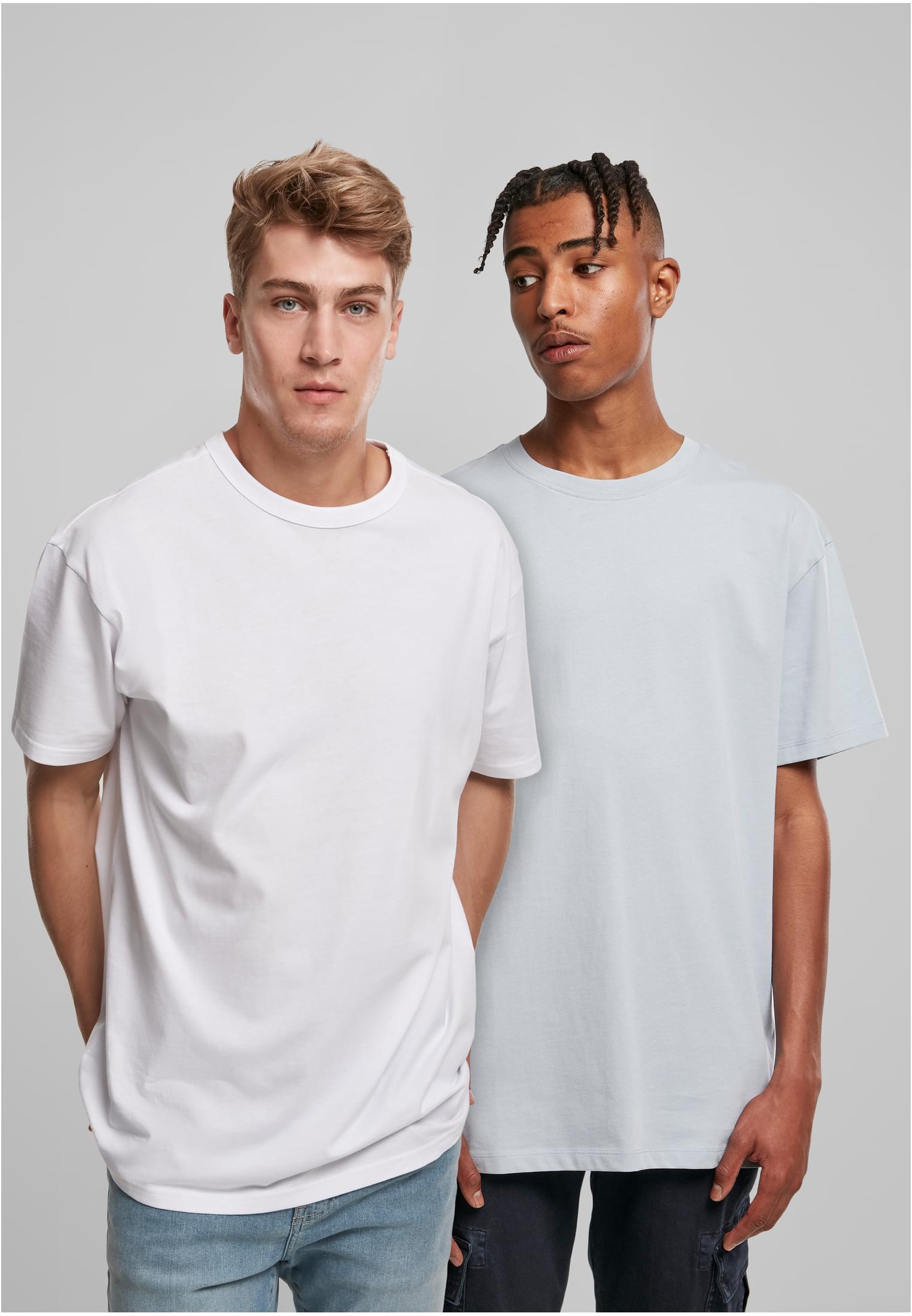 Organic Basic Tee 2-Pack | summerblue+white