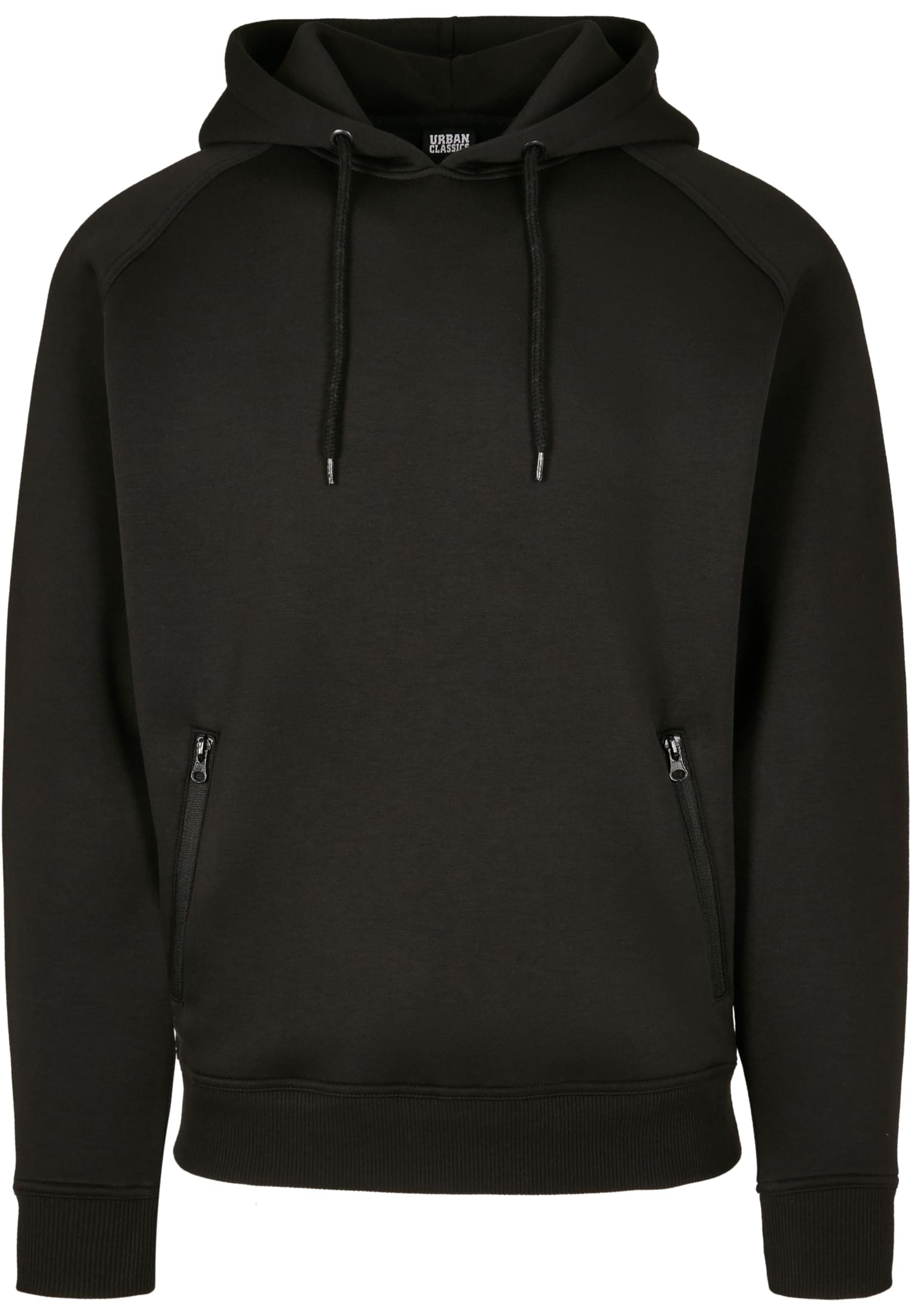 Raglan Zip Pocket Hoody | black