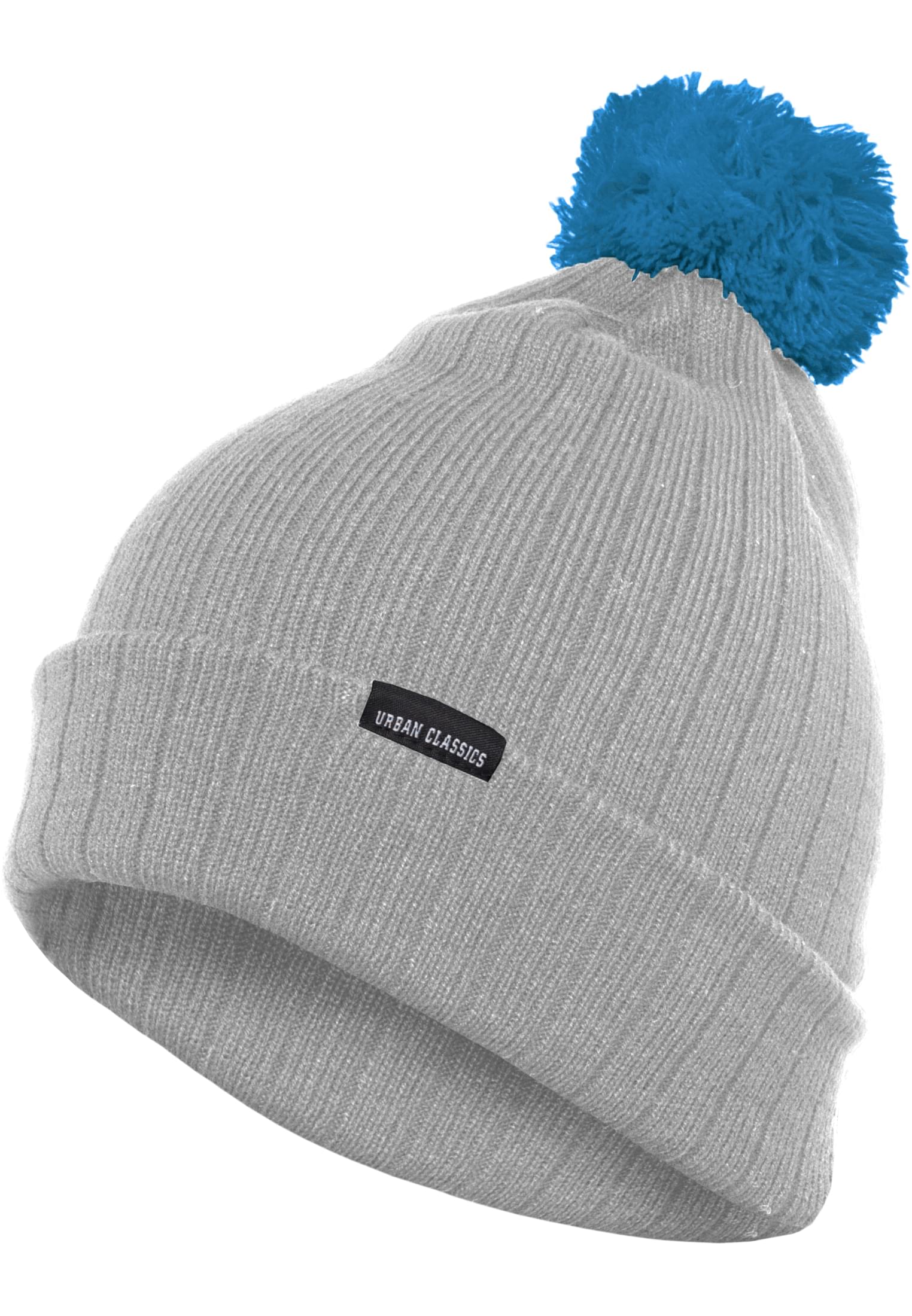 Contrast Bobble Beanie | gry/tur