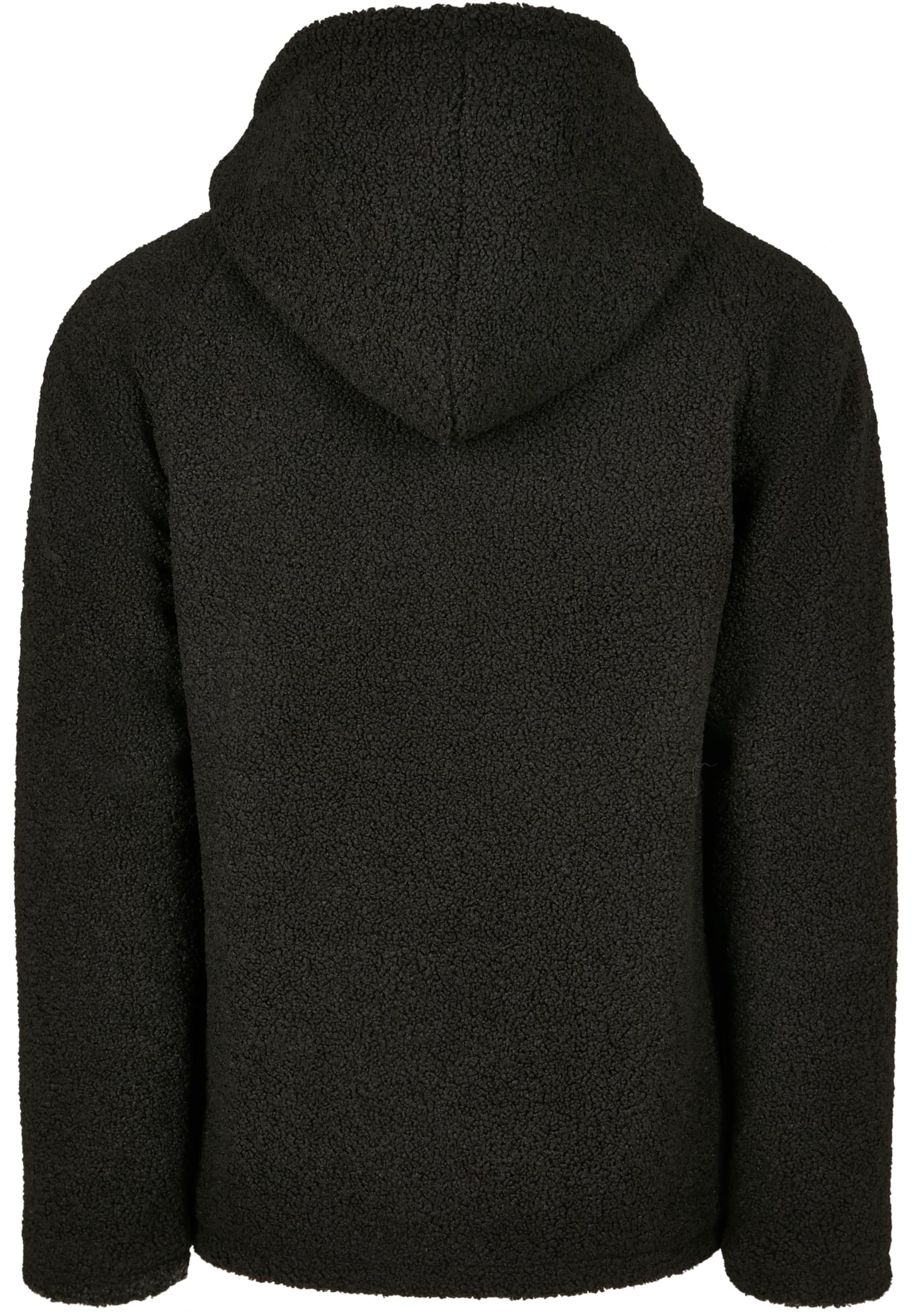 Hooded Sherpa Zip Jacket | black