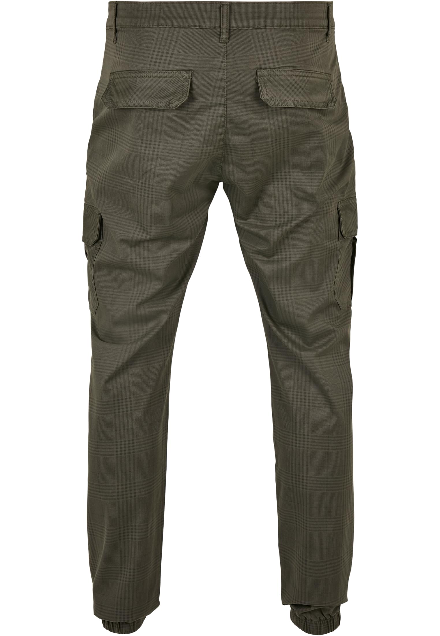 AOP Glencheck Cargo Jog Pants | olive