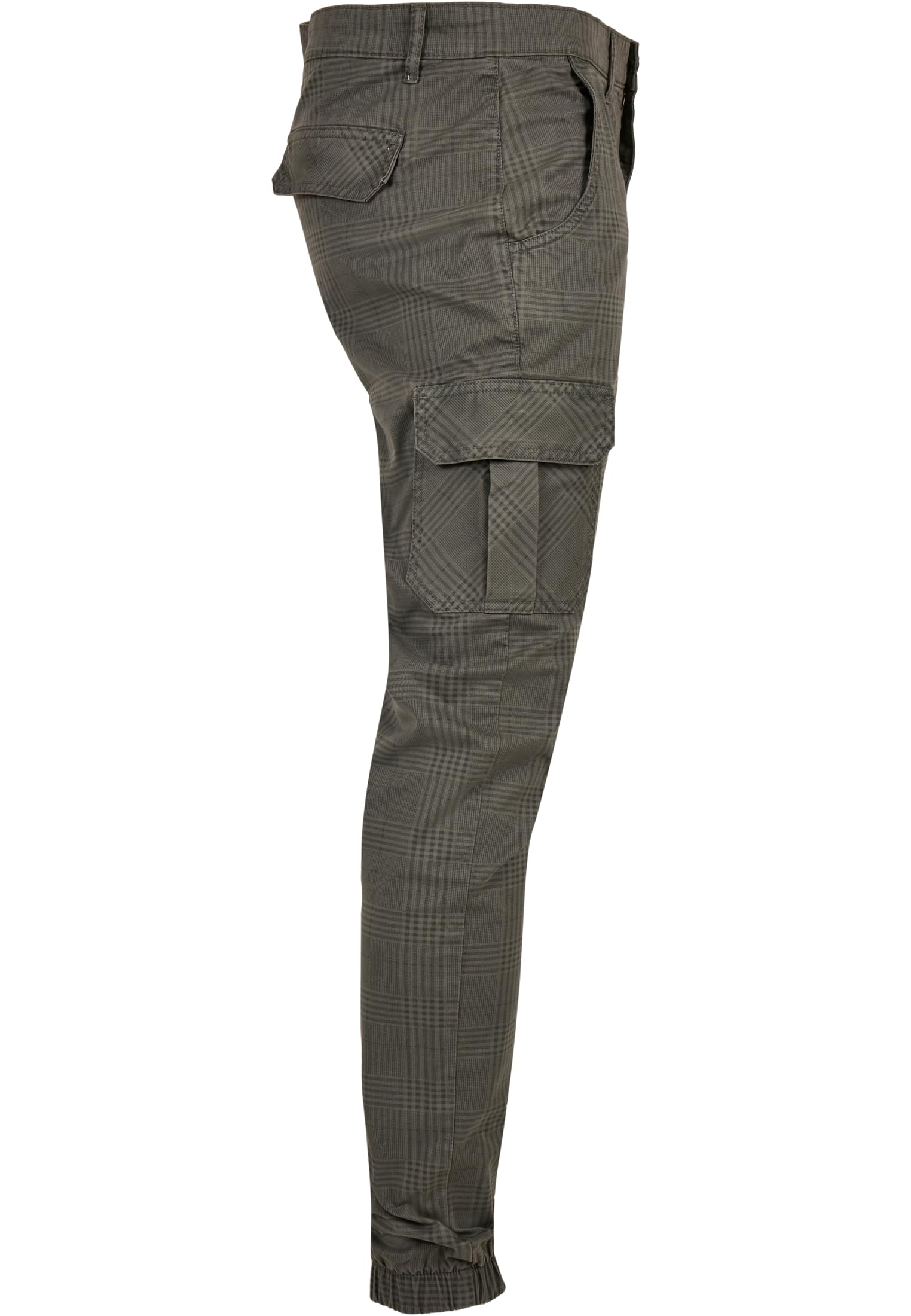 AOP Glencheck Cargo Jog Pants | darkgrey