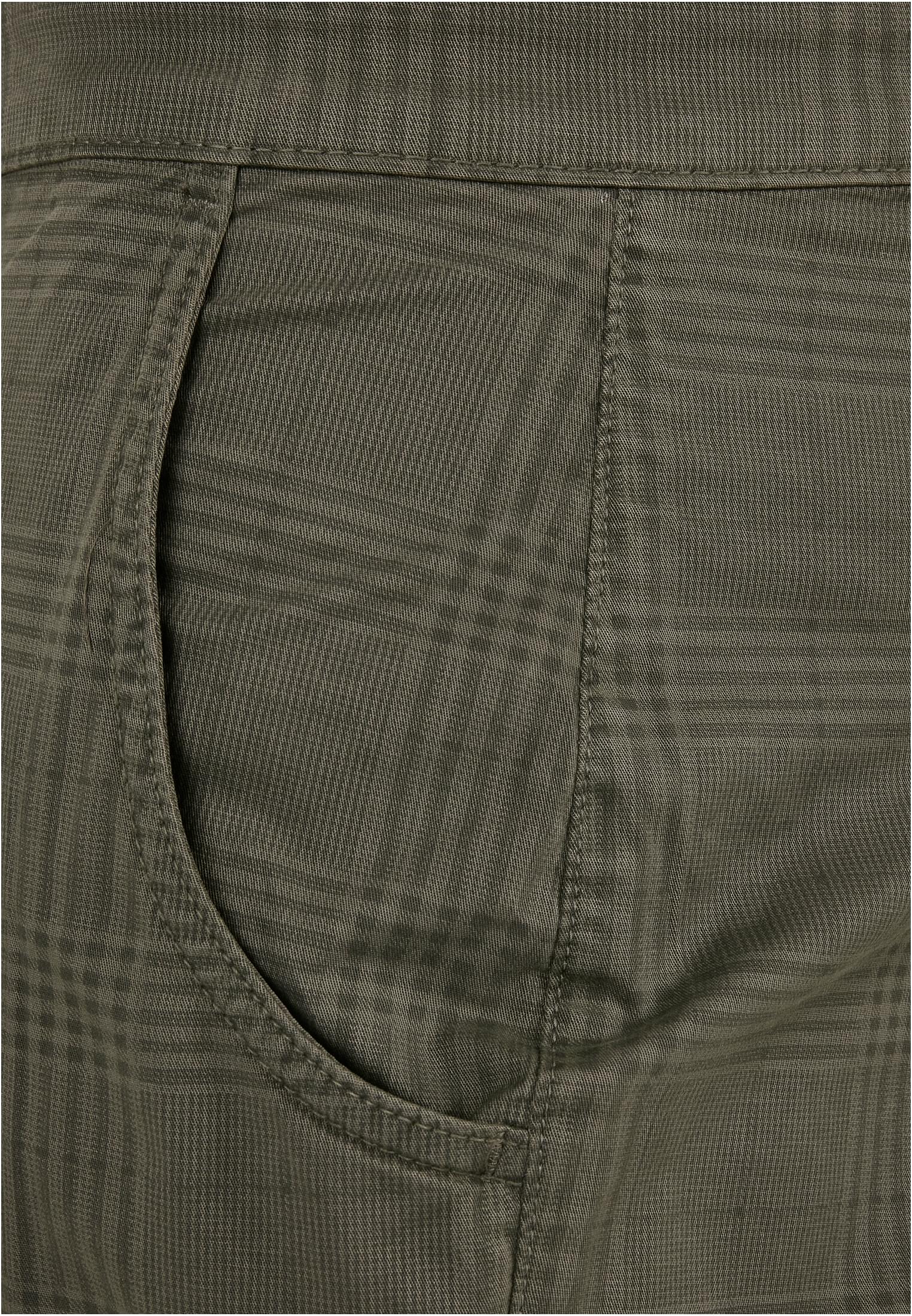 AOP Glencheck Cargo Jog Pants | olive