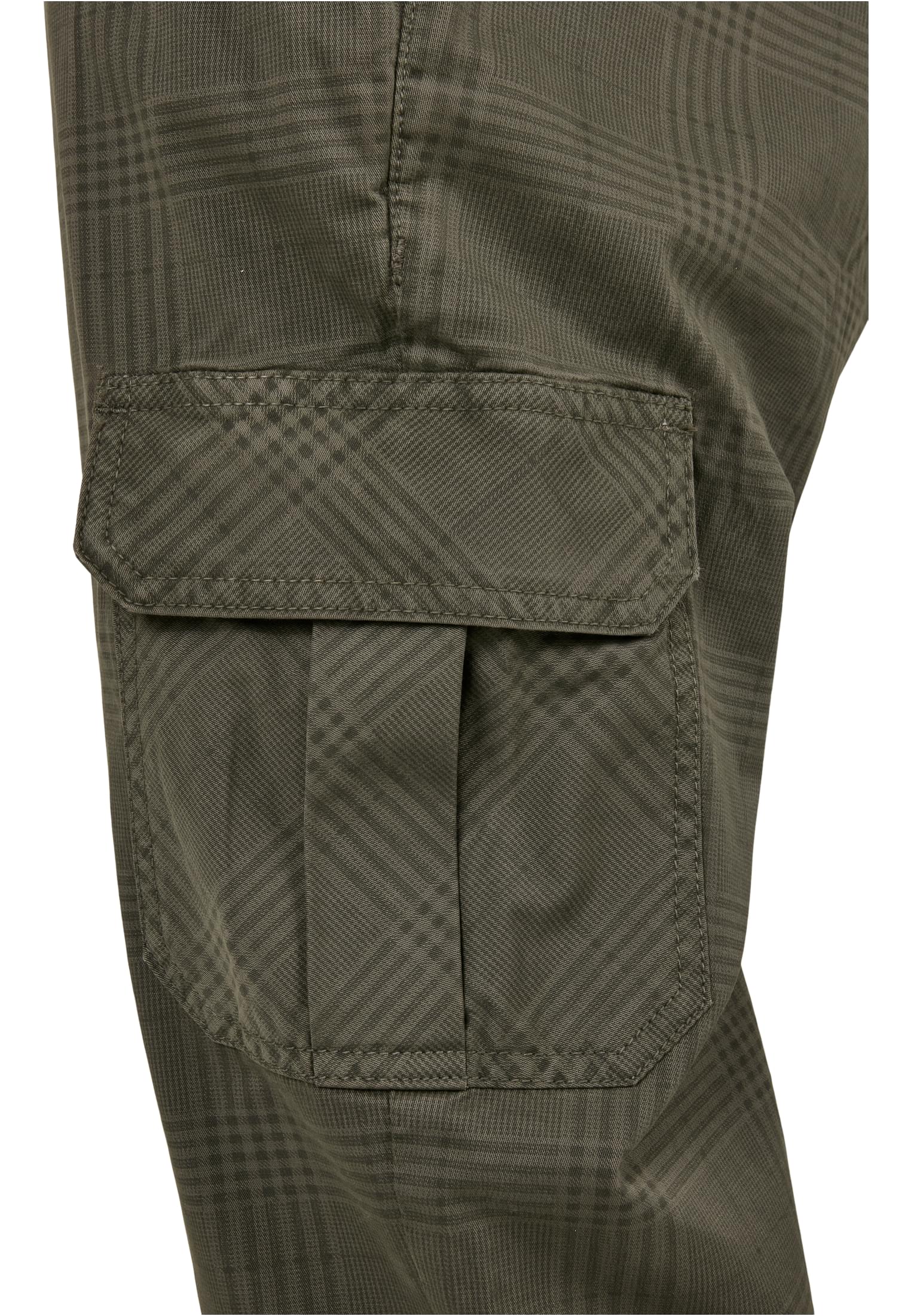 AOP Glencheck Cargo Jog Pants | olive