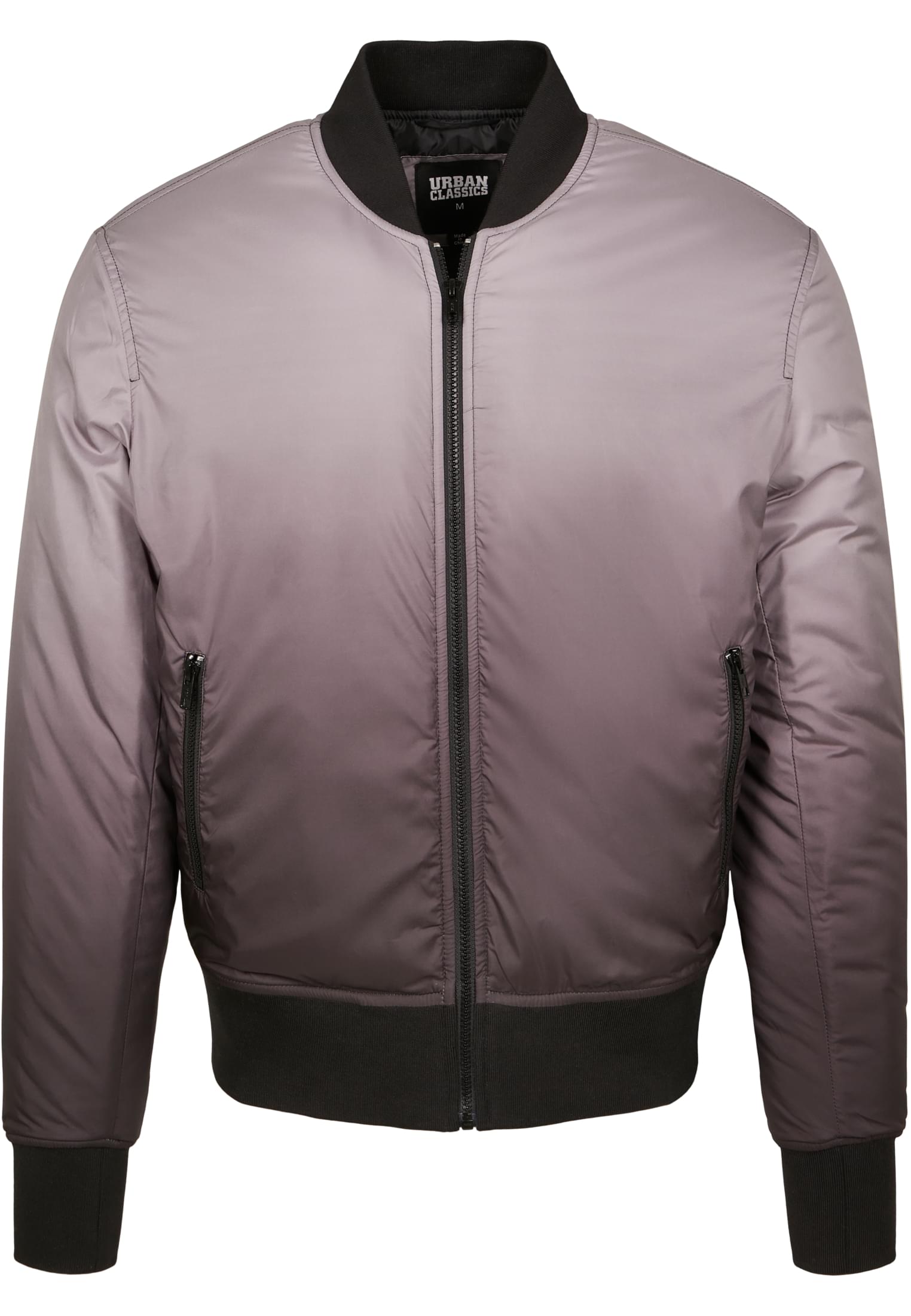 Gradient Bomber Jacket | blk/gry