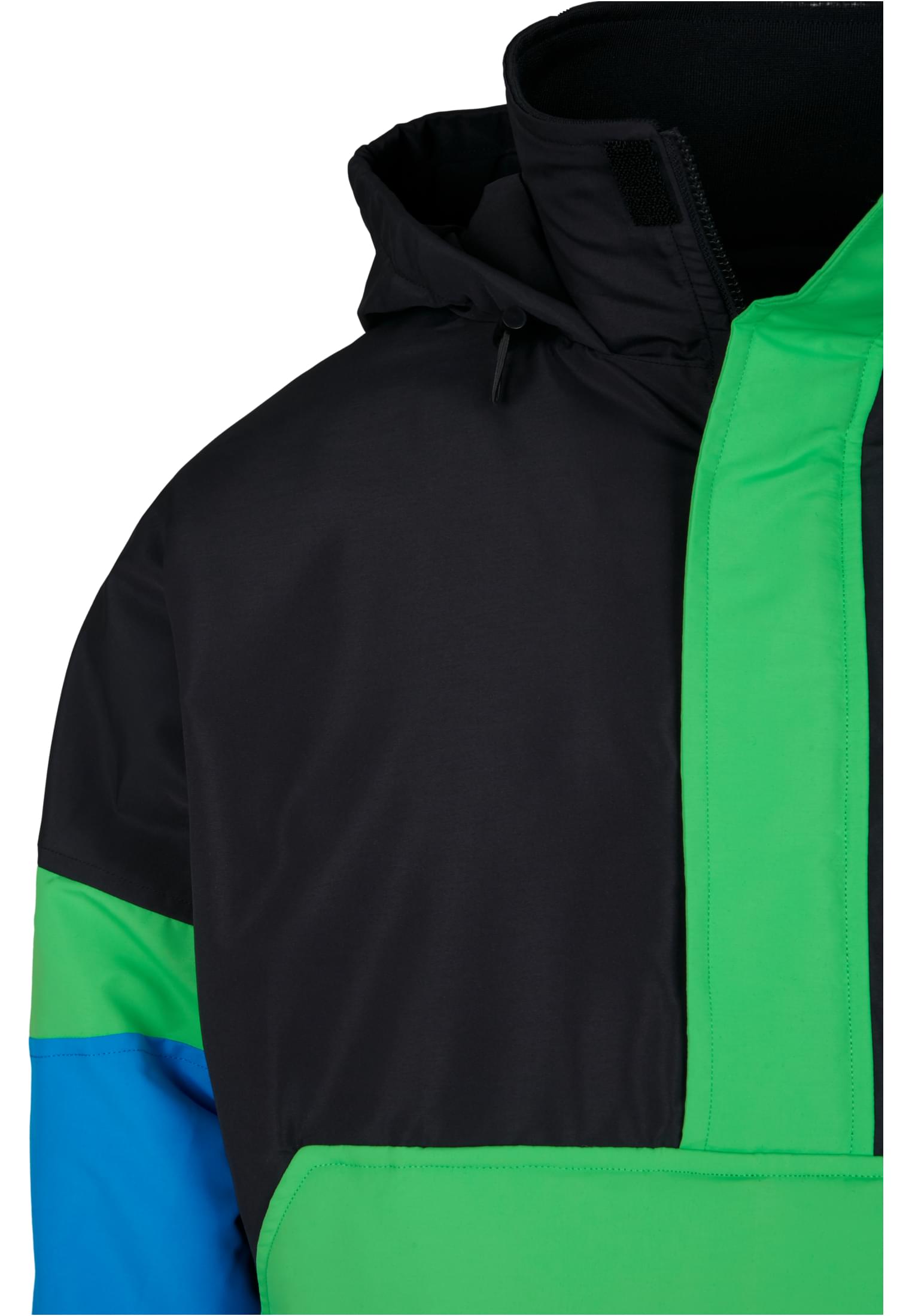 3-Tone Neon Mix Pull Over Jacket | black/cobaltblue