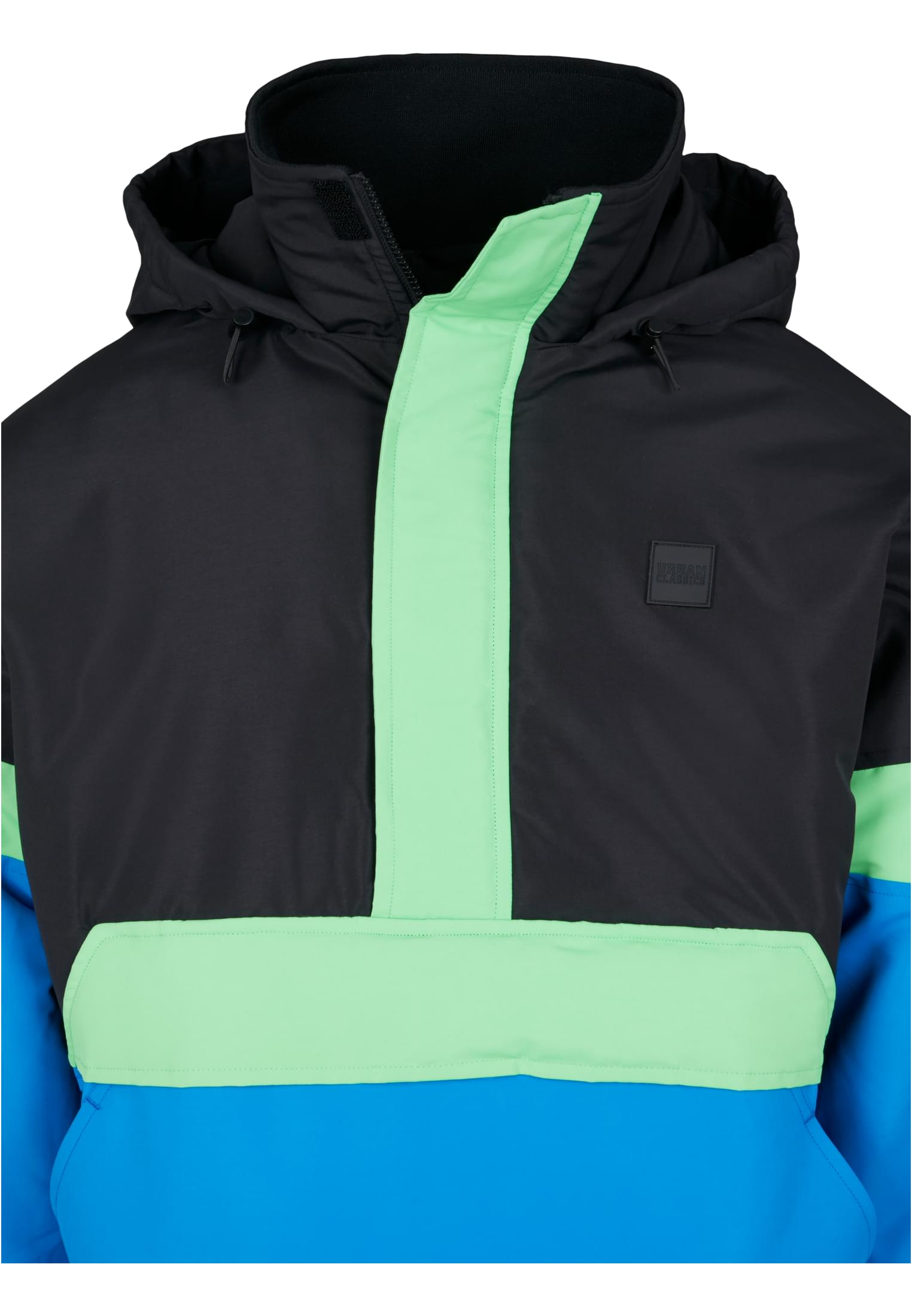 3-Tone Neon Mix Pull Over Jacket | black/cobaltblue