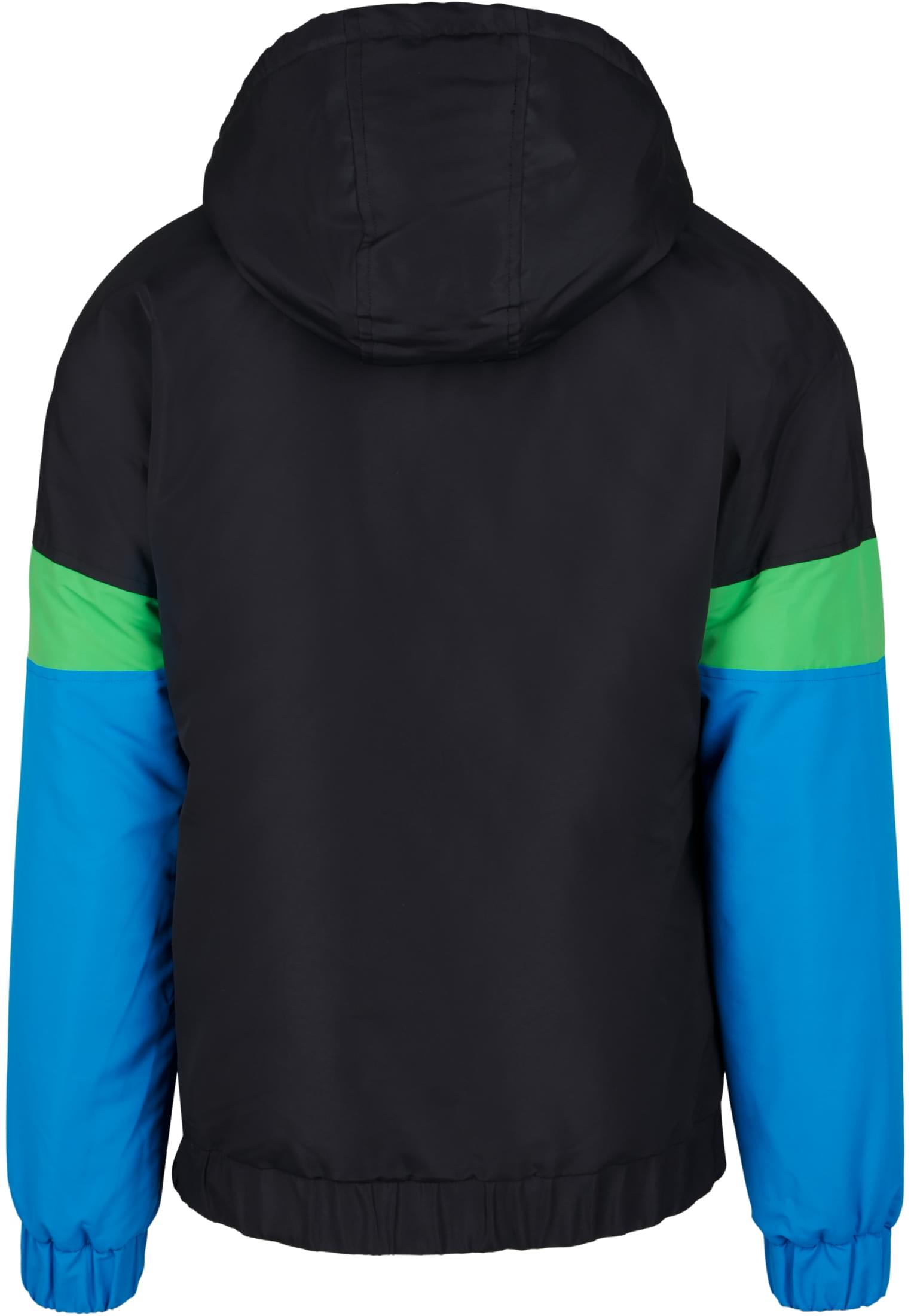 3-Tone Neon Mix Pull Over Jacket | black/cobaltblue