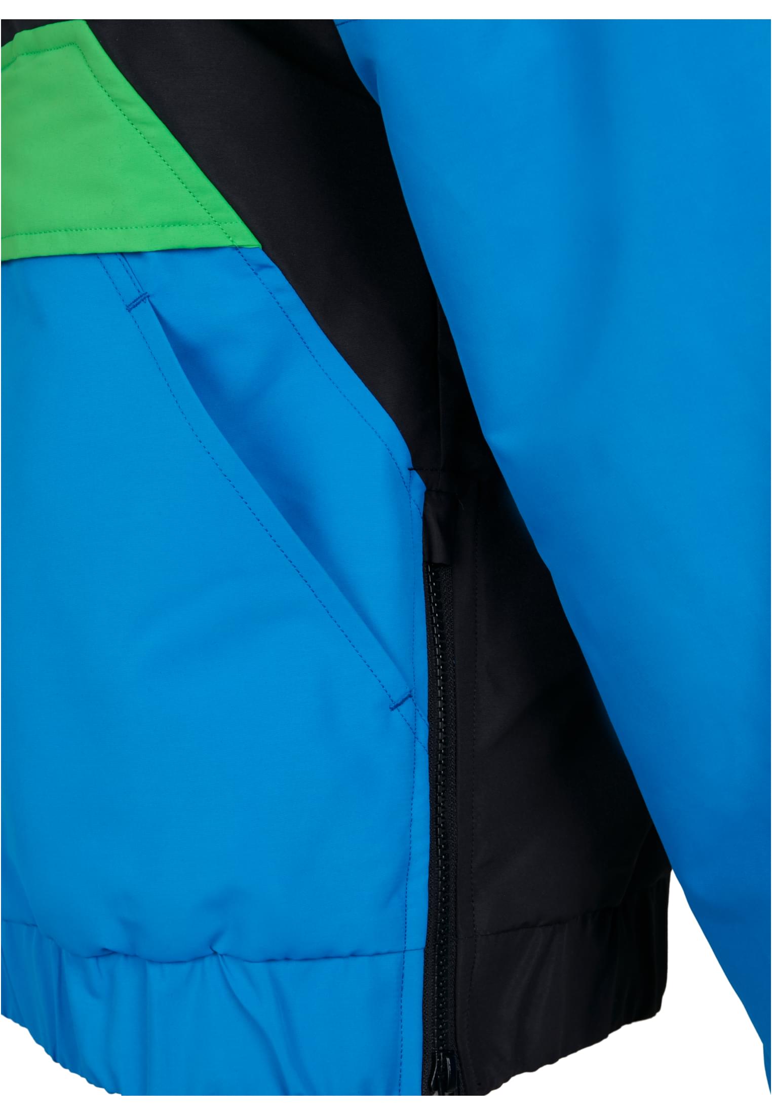 3-Tone Neon Mix Pull Over Jacket | black/cobaltblue