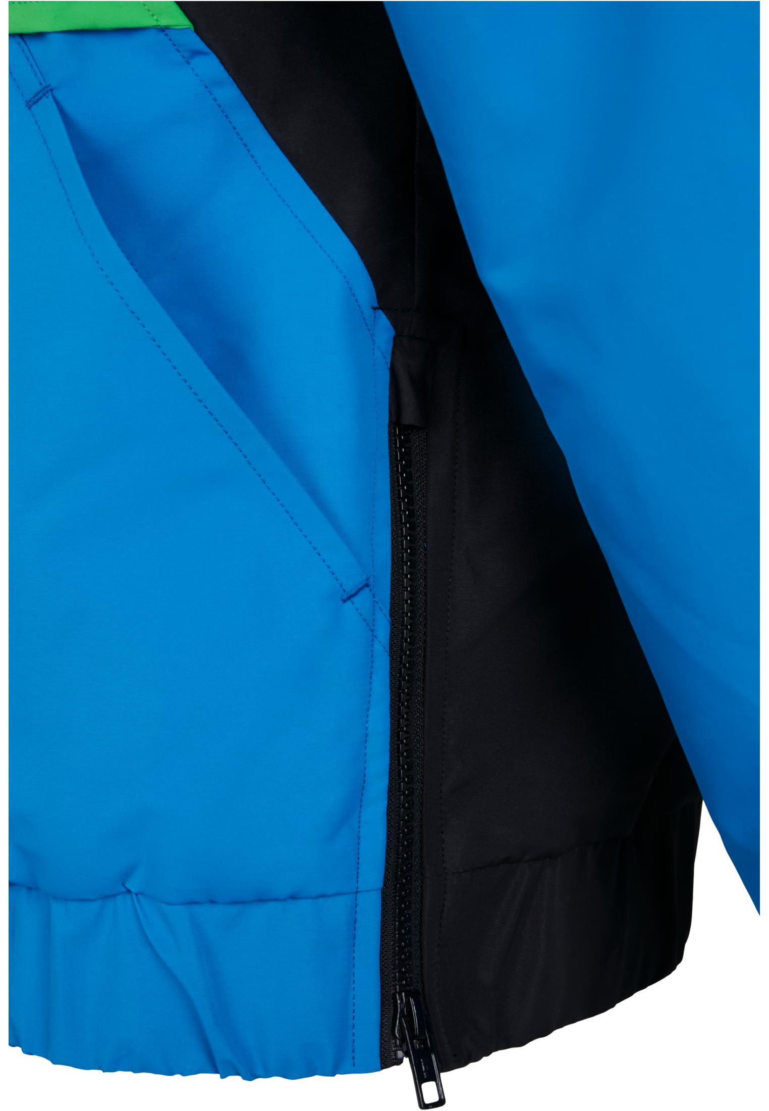 3-Tone Neon Mix Pull Over Jacket | black/cobaltblue