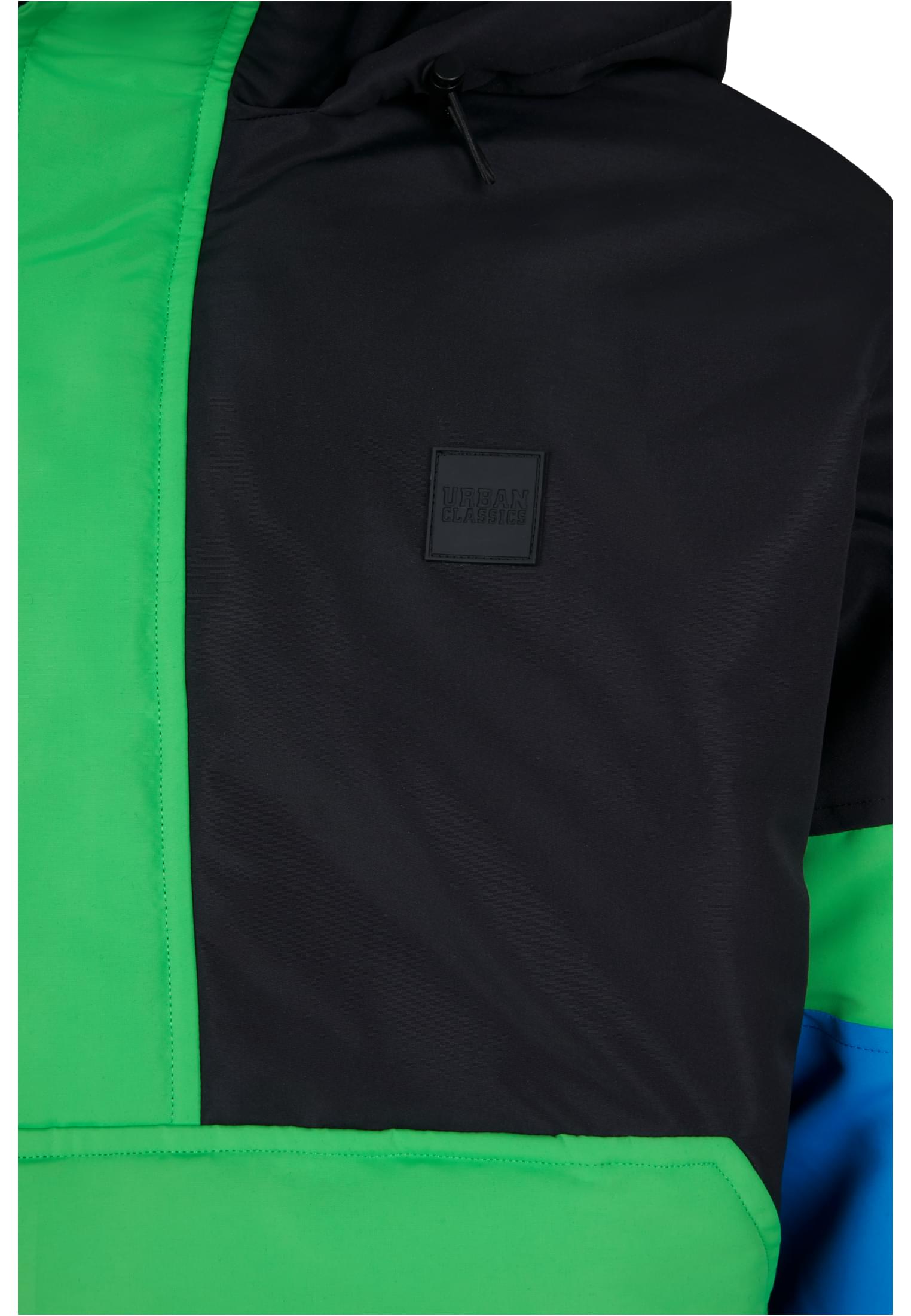 3-Tone Neon Mix Pull Over Jacket | black/cobaltblue