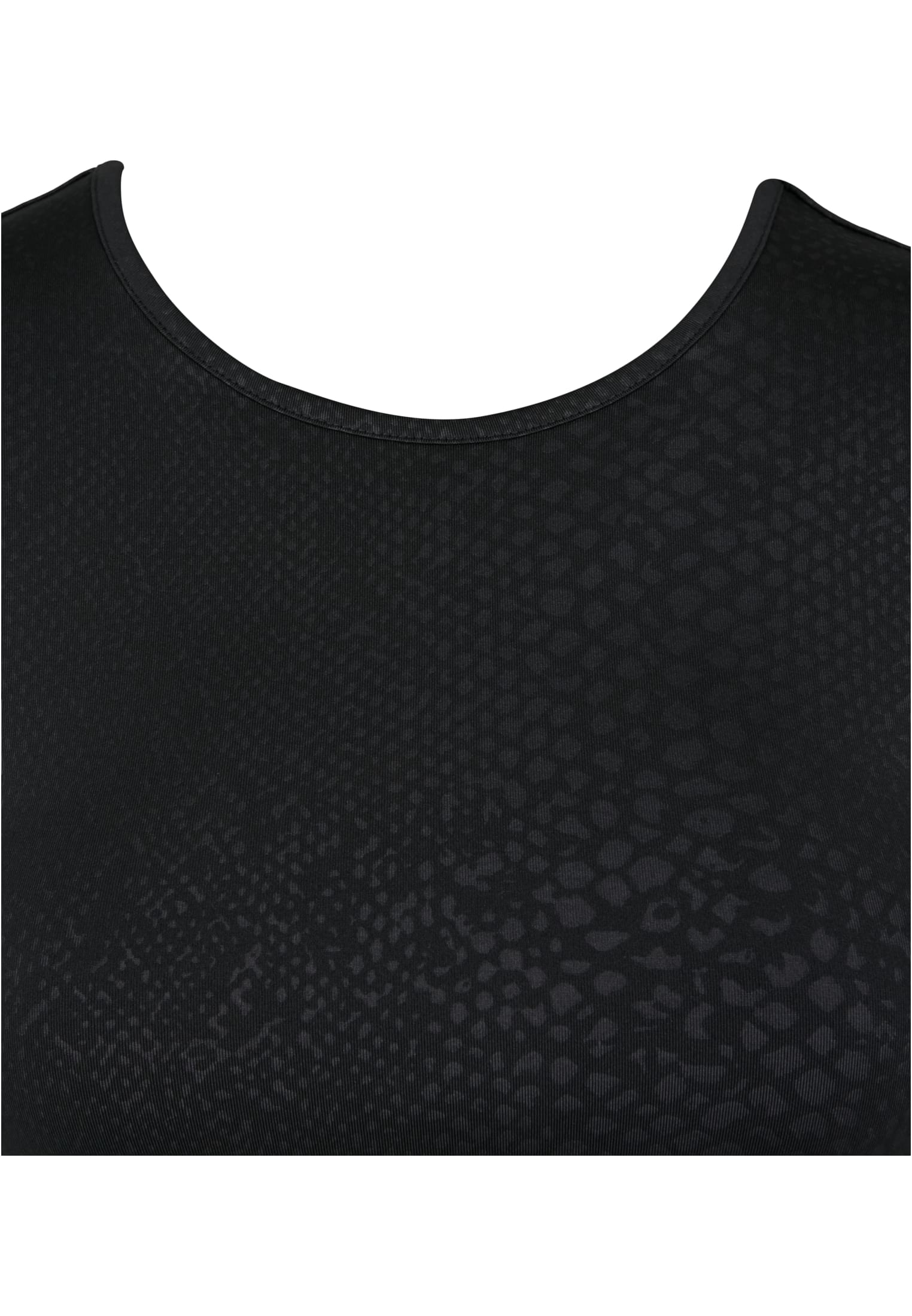 Ladies Stretch Pattern Cropped Tee | black snake