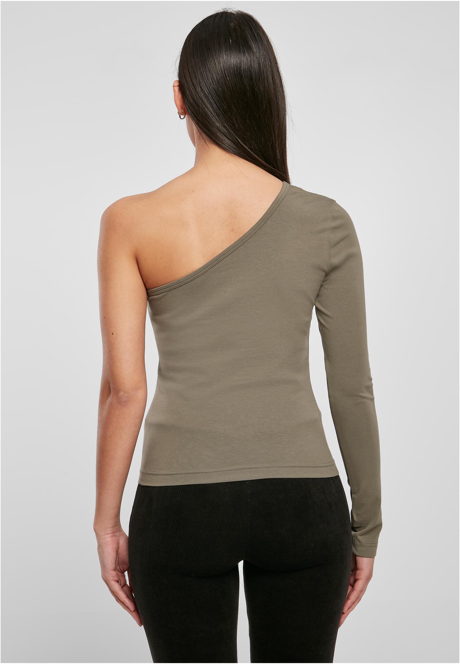 Ladies Asymmetric Longsleeve | olive