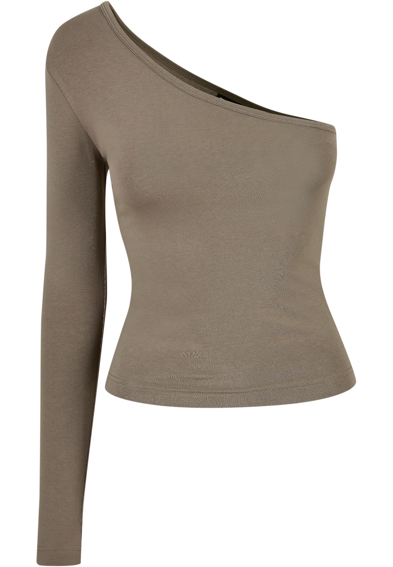 Ladies Asymmetric Longsleeve | olive