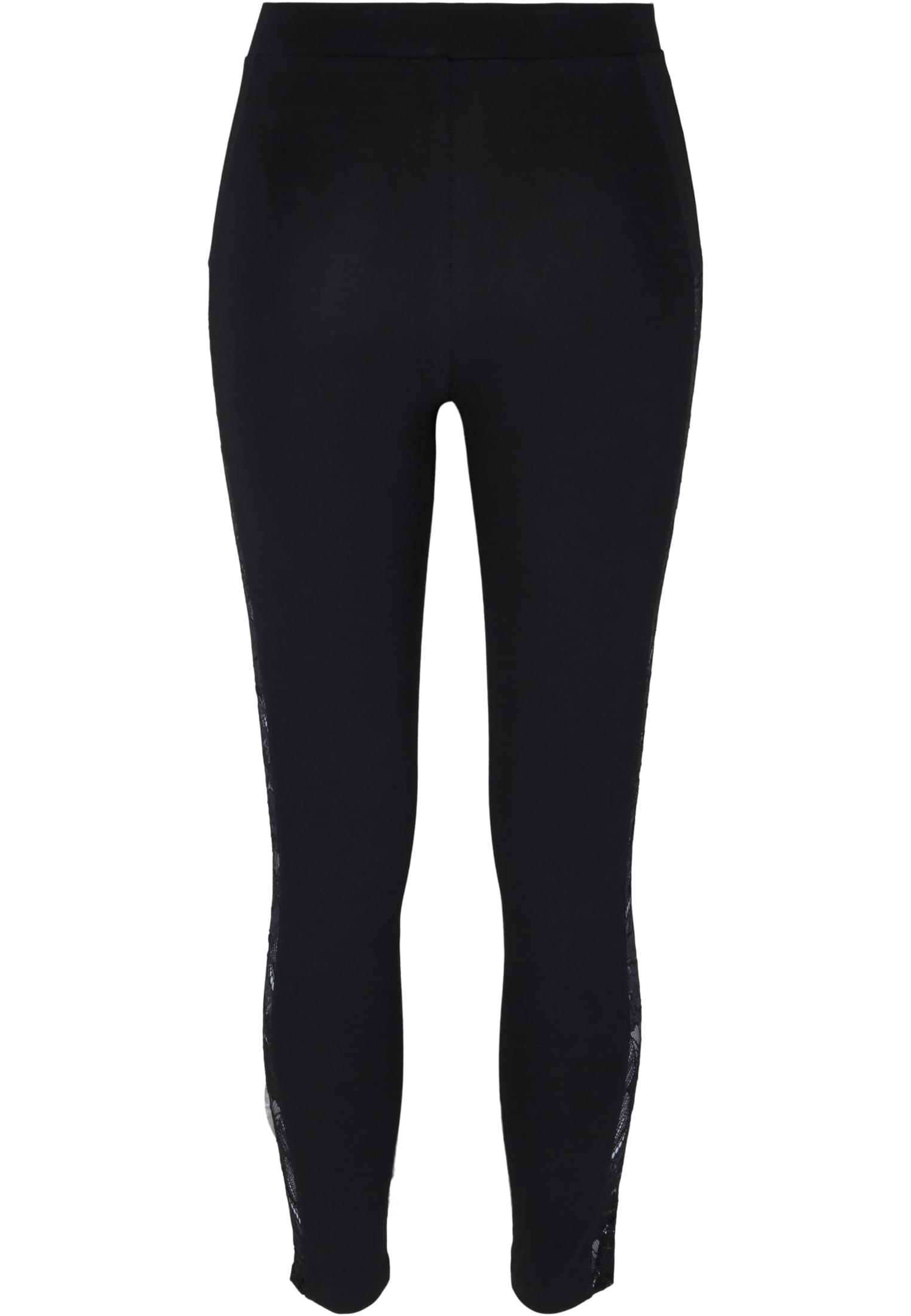 Ladies Lace Striped Leggings | black