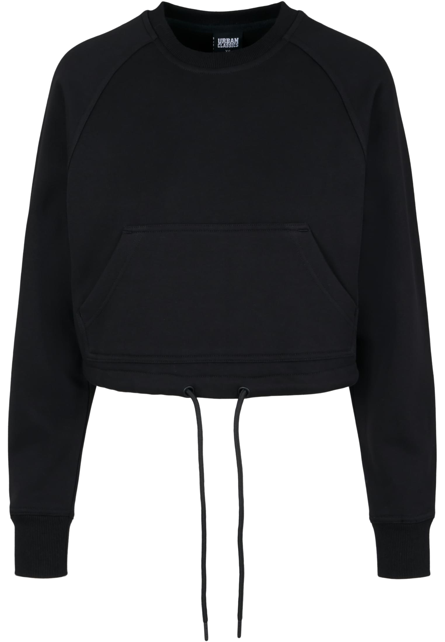 Ladies Oversized Short Raglan Crew | black