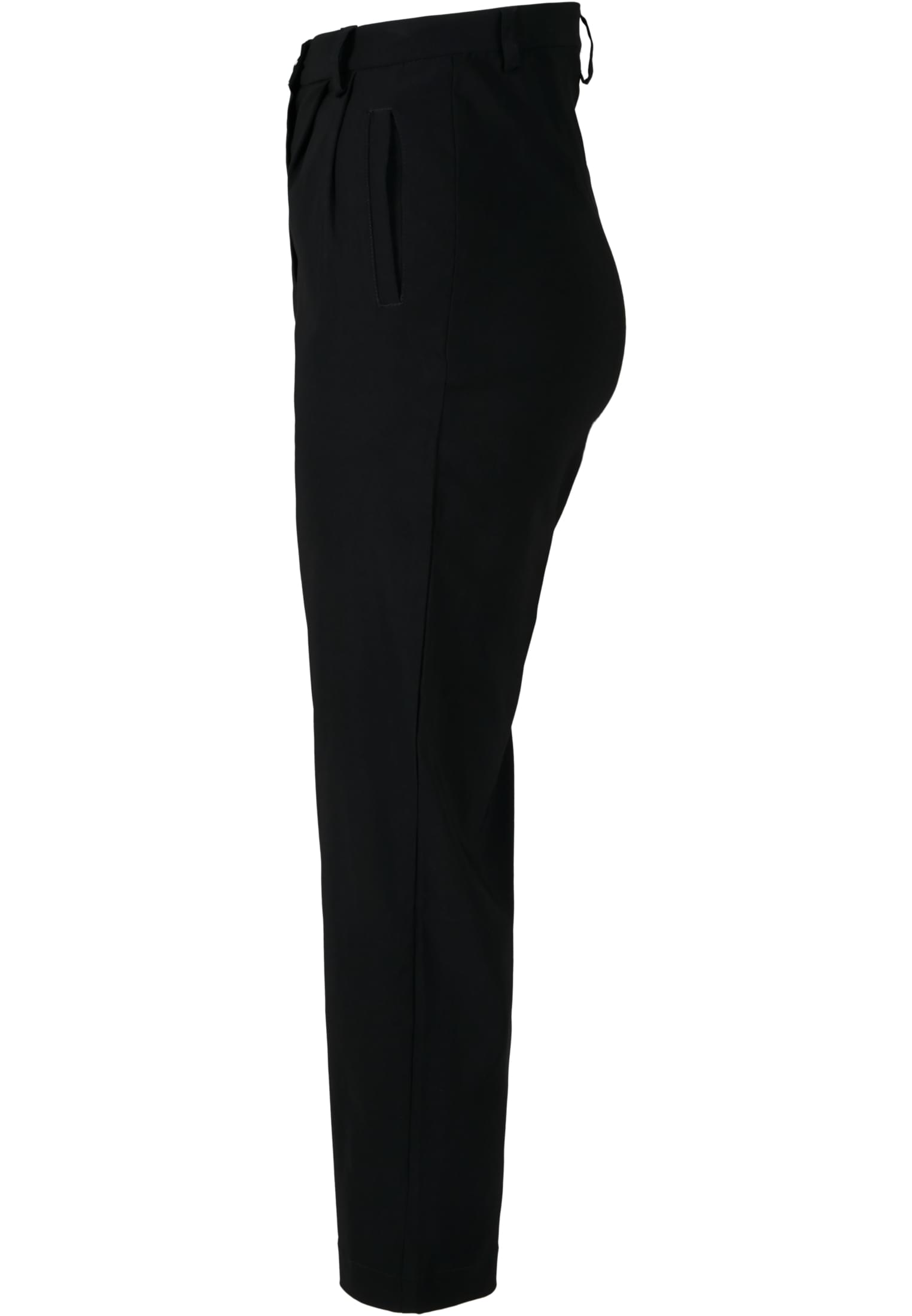 Ladies High Waist Cropped Pants | black