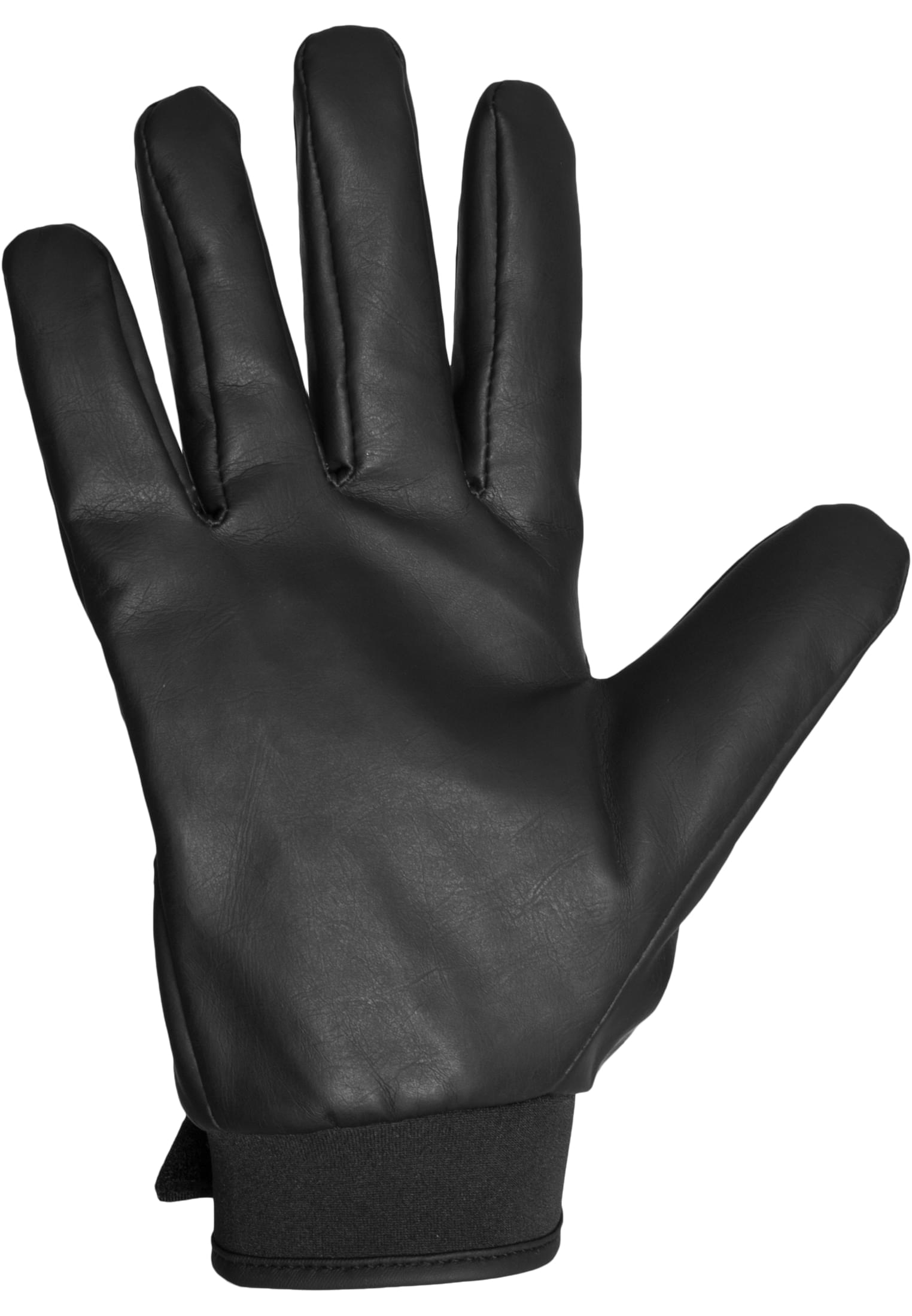 Leather Imitation Gloves | black