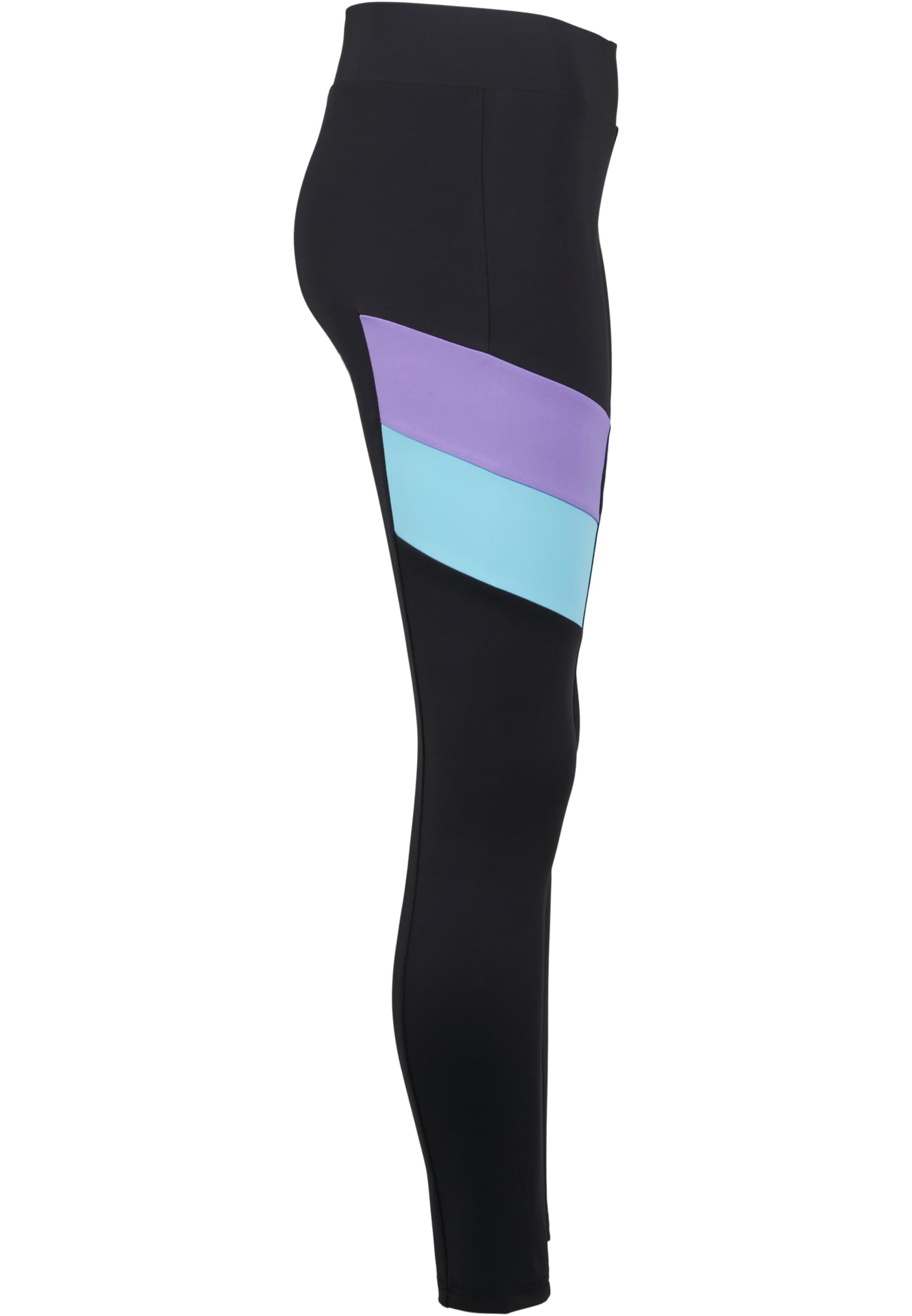 Ladies Color Block Leggings | black/ultraviolet