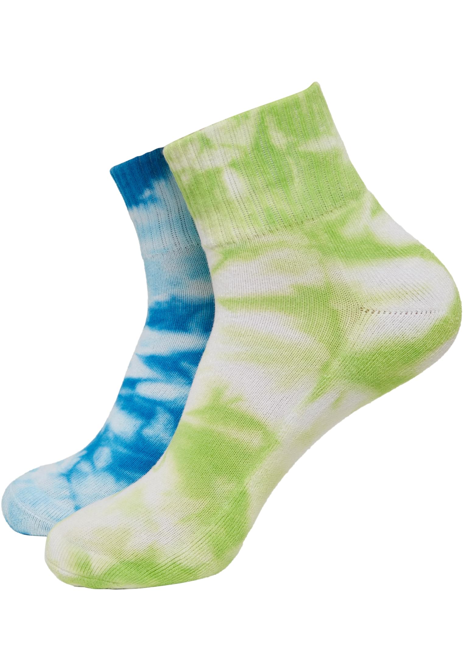 Tie Dye Socks Short 2-Pack | green/blue