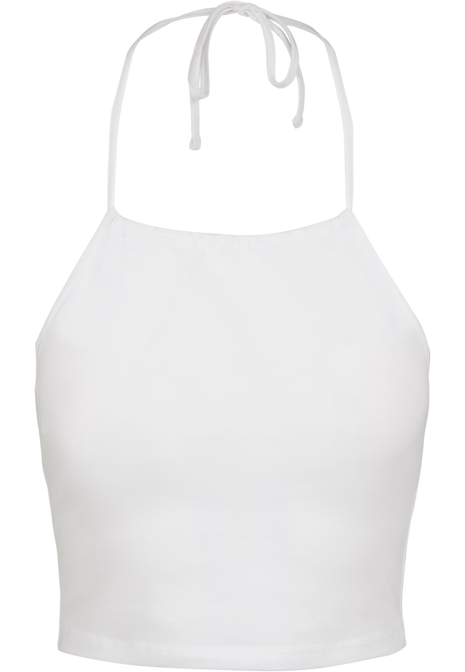 Ladies Cropped Neckholder Top | white