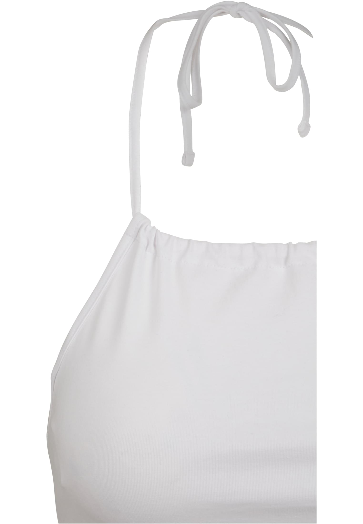 Ladies Cropped Neckholder Top | white