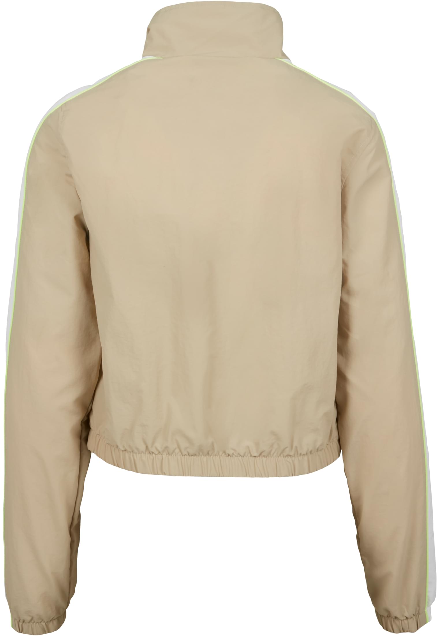 Ladies Short Piped Track Jacket | concrete/electriclime