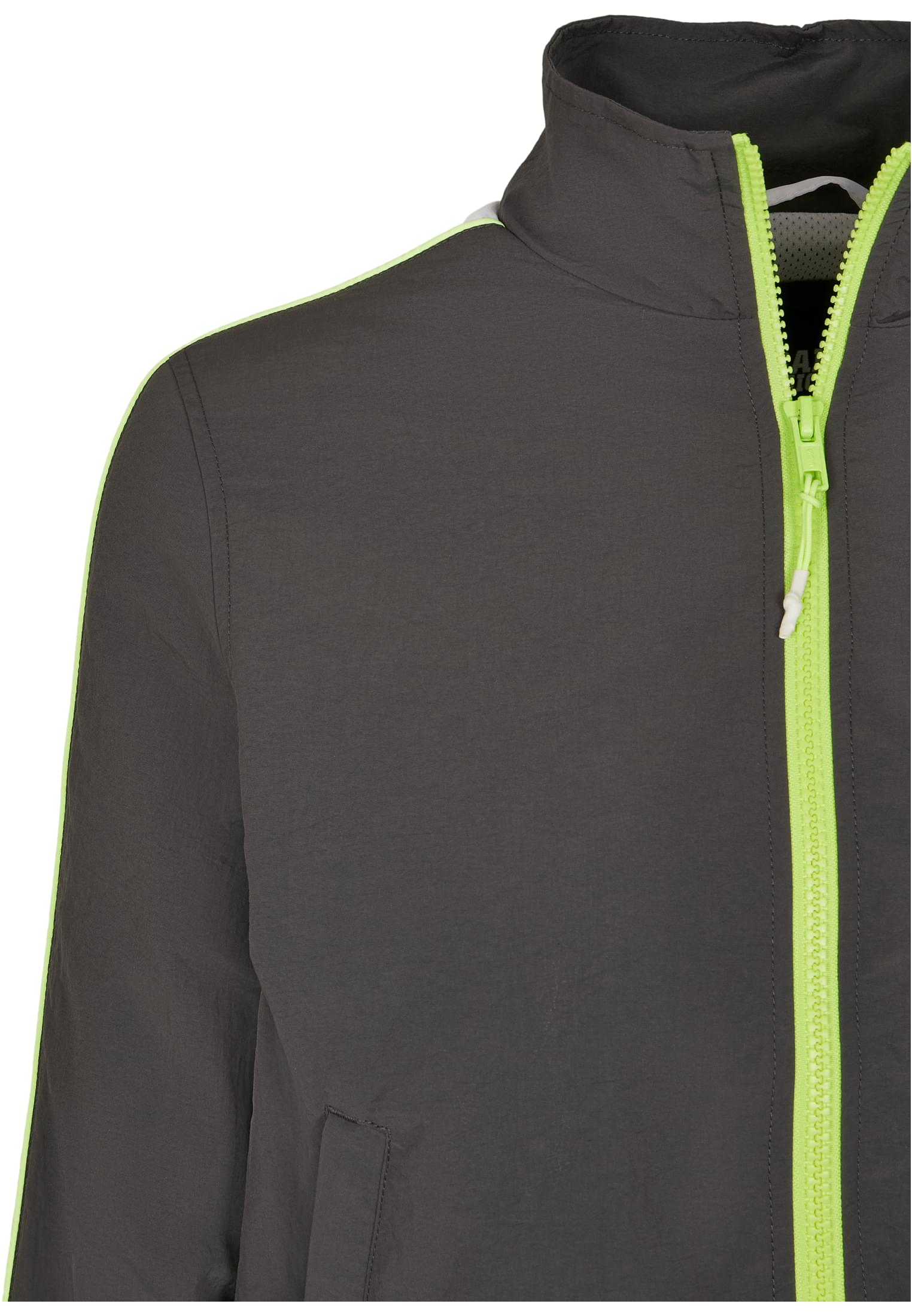 Ladies Short Piped Track Jacket | darkshadow/electriclime