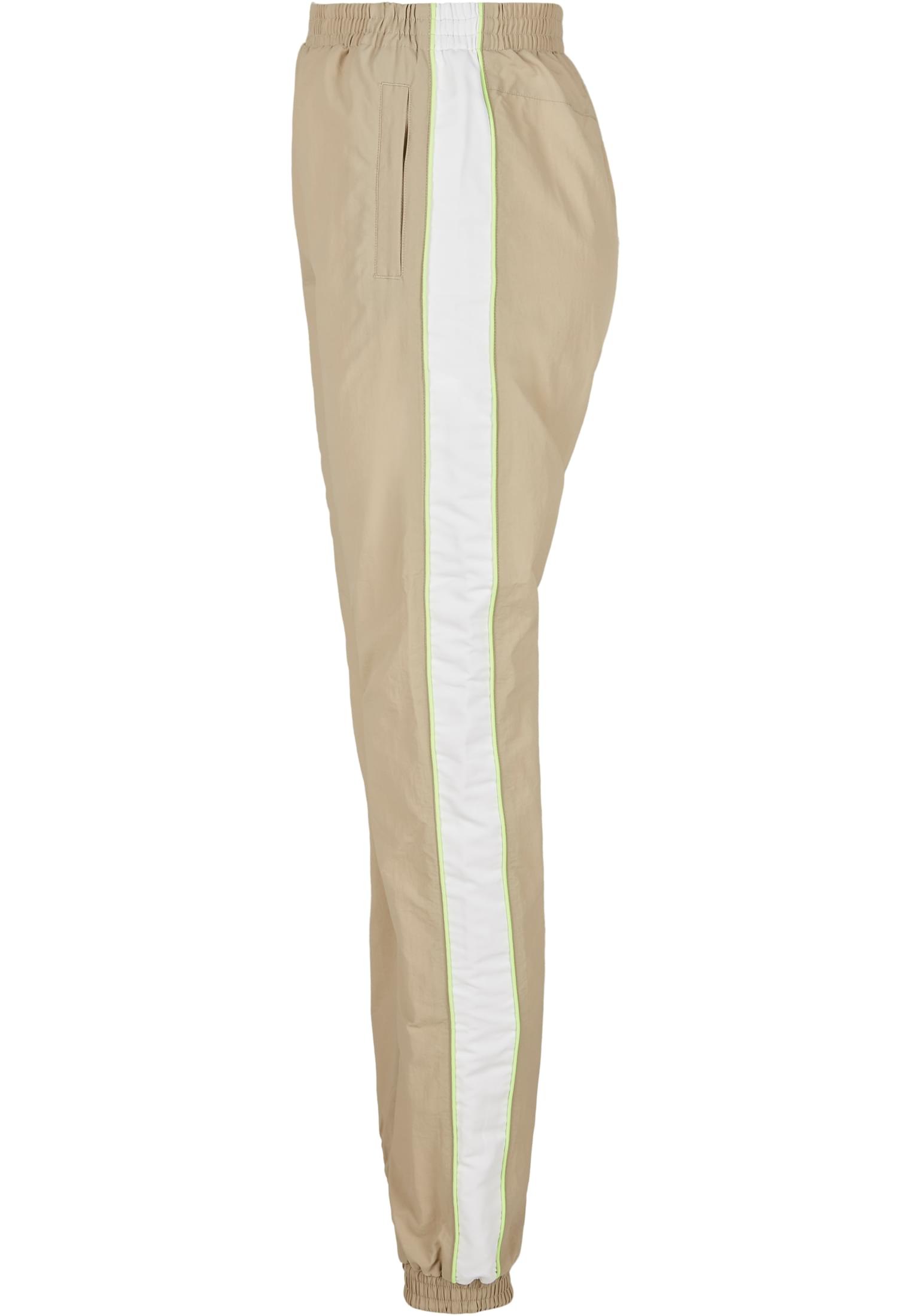 Ladies Piped Track Pants | concrete/electriclime