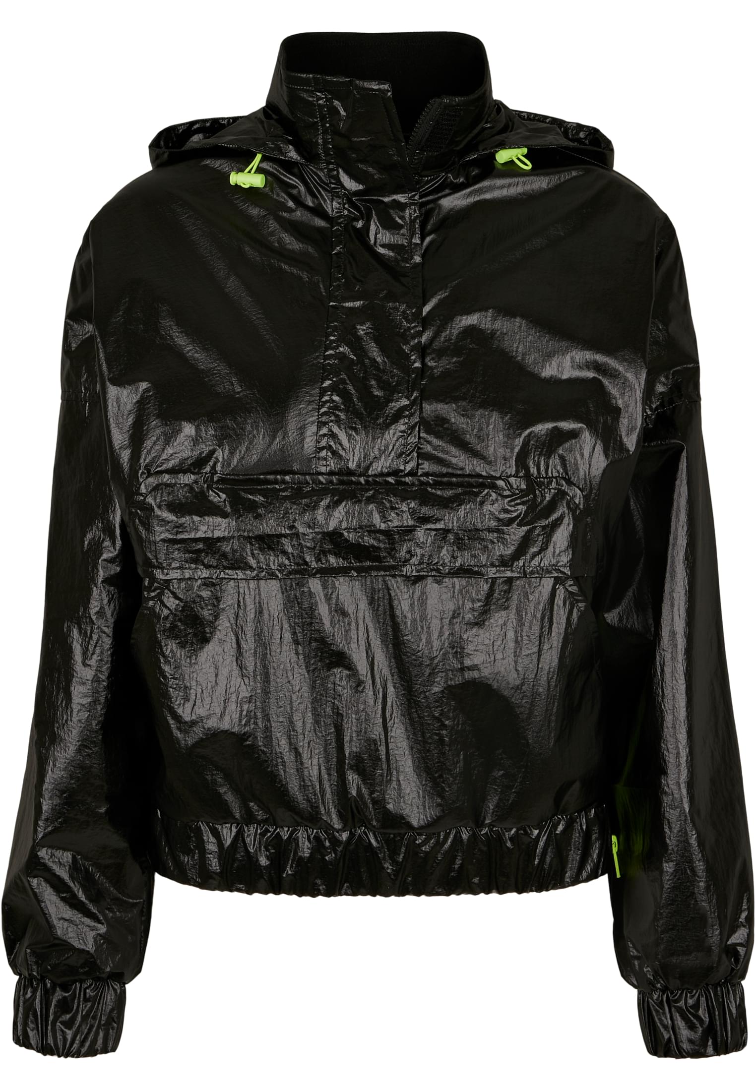 Ladies Vanish Crinkle Pull Over Jacket | black