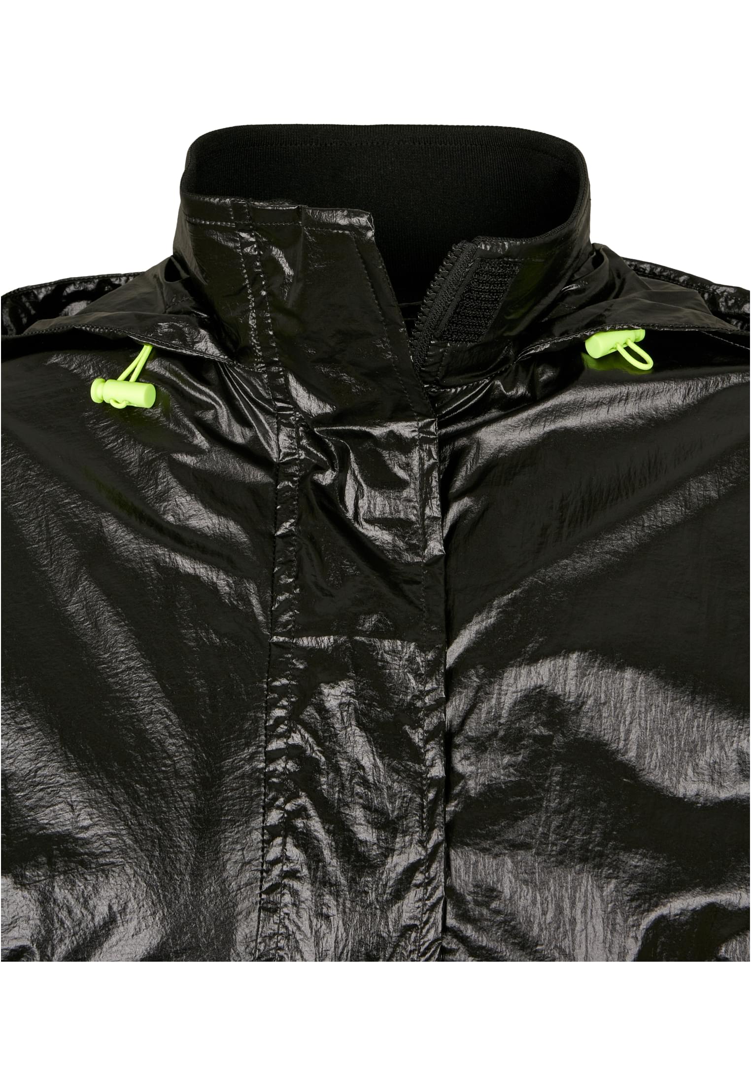 Ladies Vanish Crinkle Pull Over Jacket | black