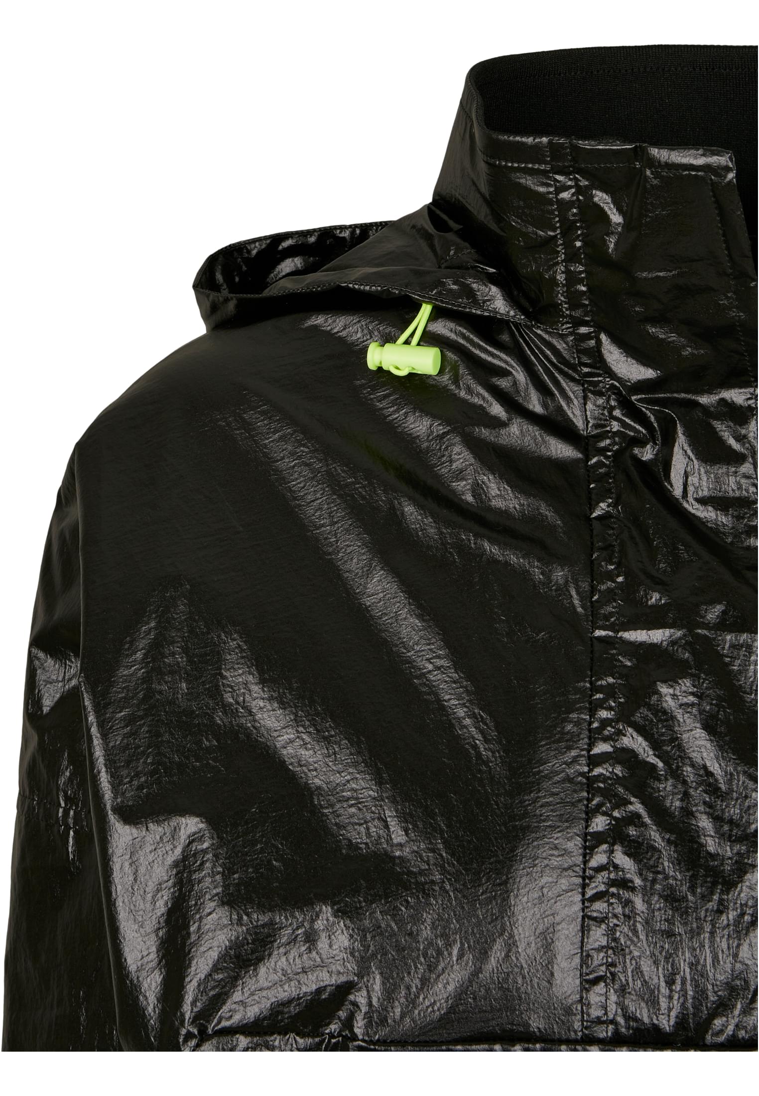 Ladies Vanish Crinkle Pull Over Jacket | black