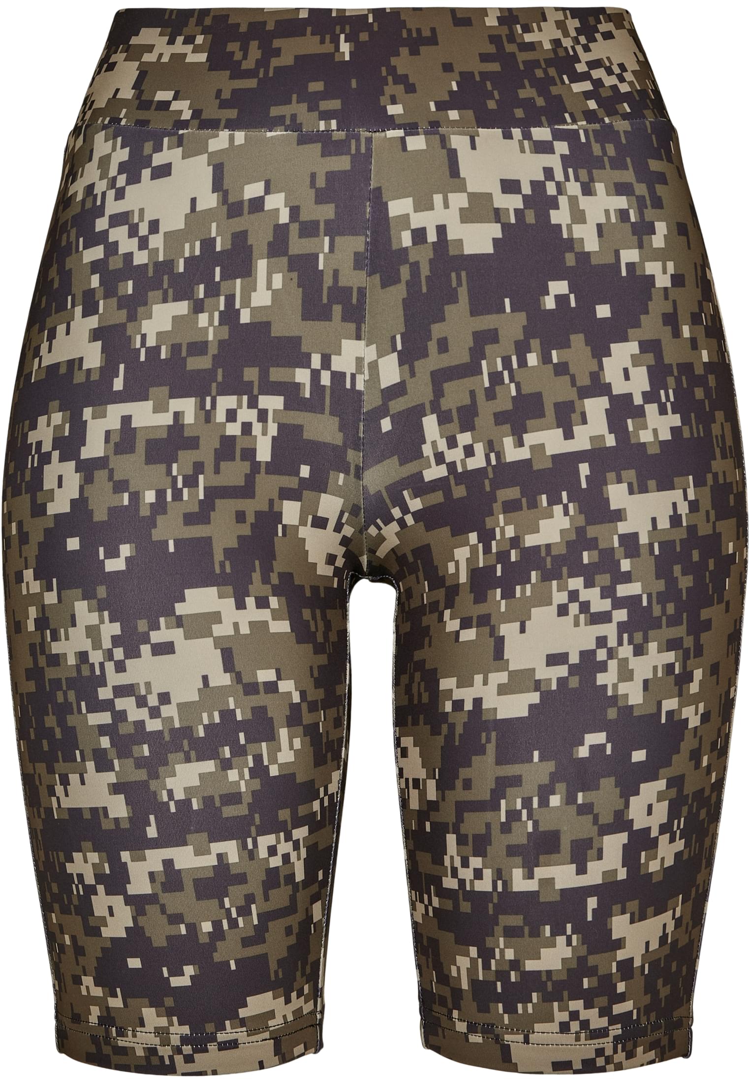 Ladies High Waist Camo Tech Cycle Shorts | wood digital camo