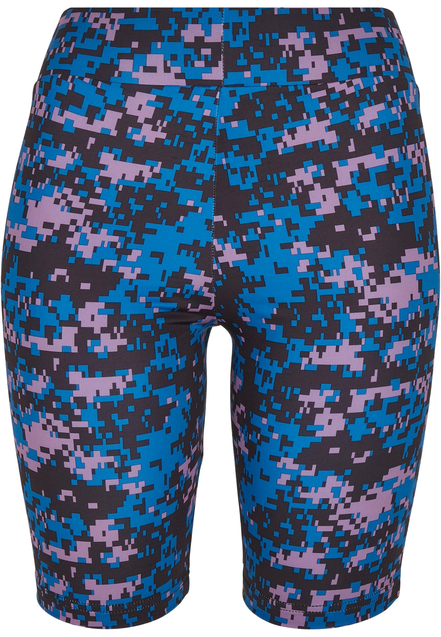 Ladies High Waist Camo Tech Cycle Shorts | digital duskviolet camo