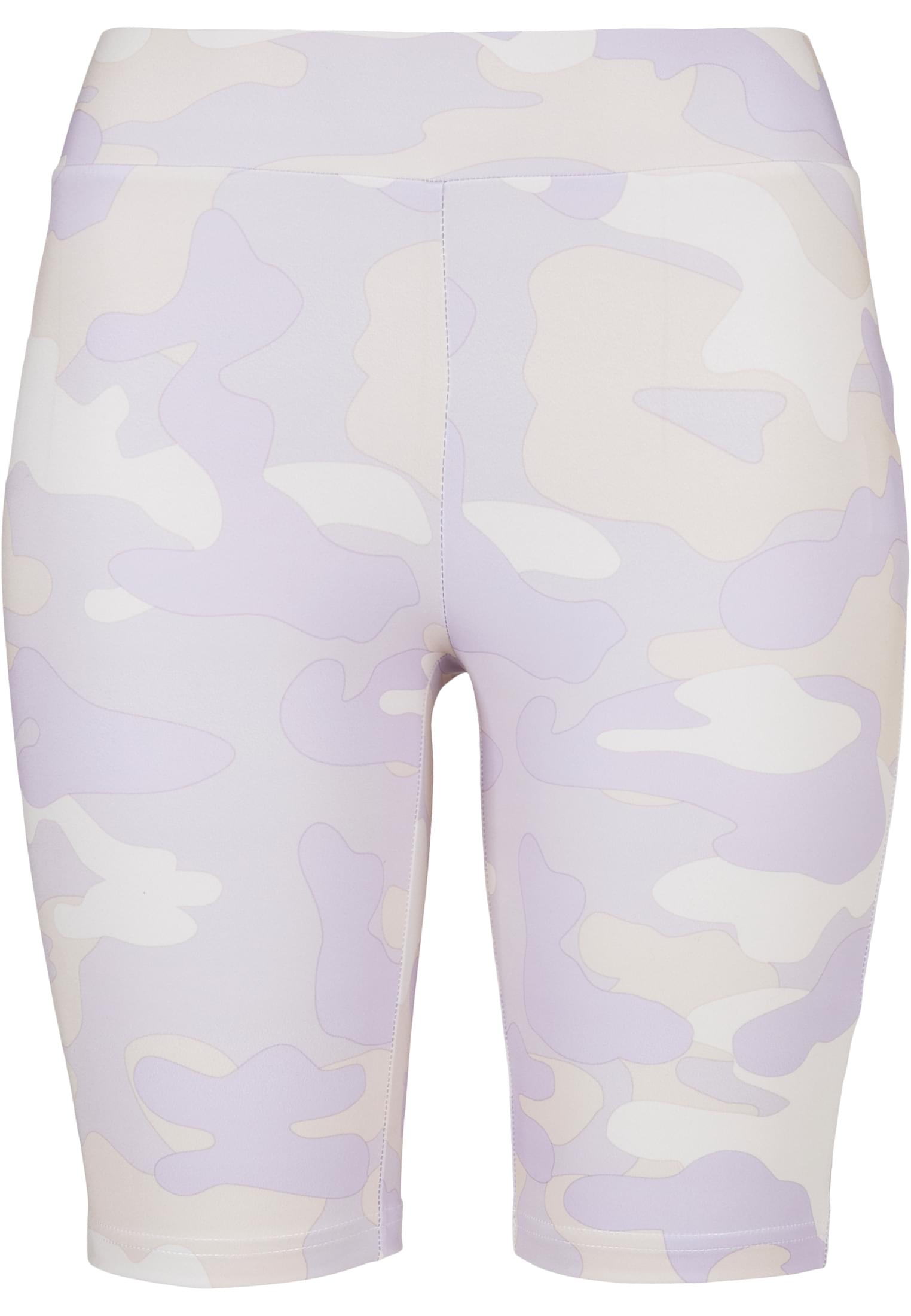 Ladies High Waist Camo Tech Cycle Shorts | lilaccamo