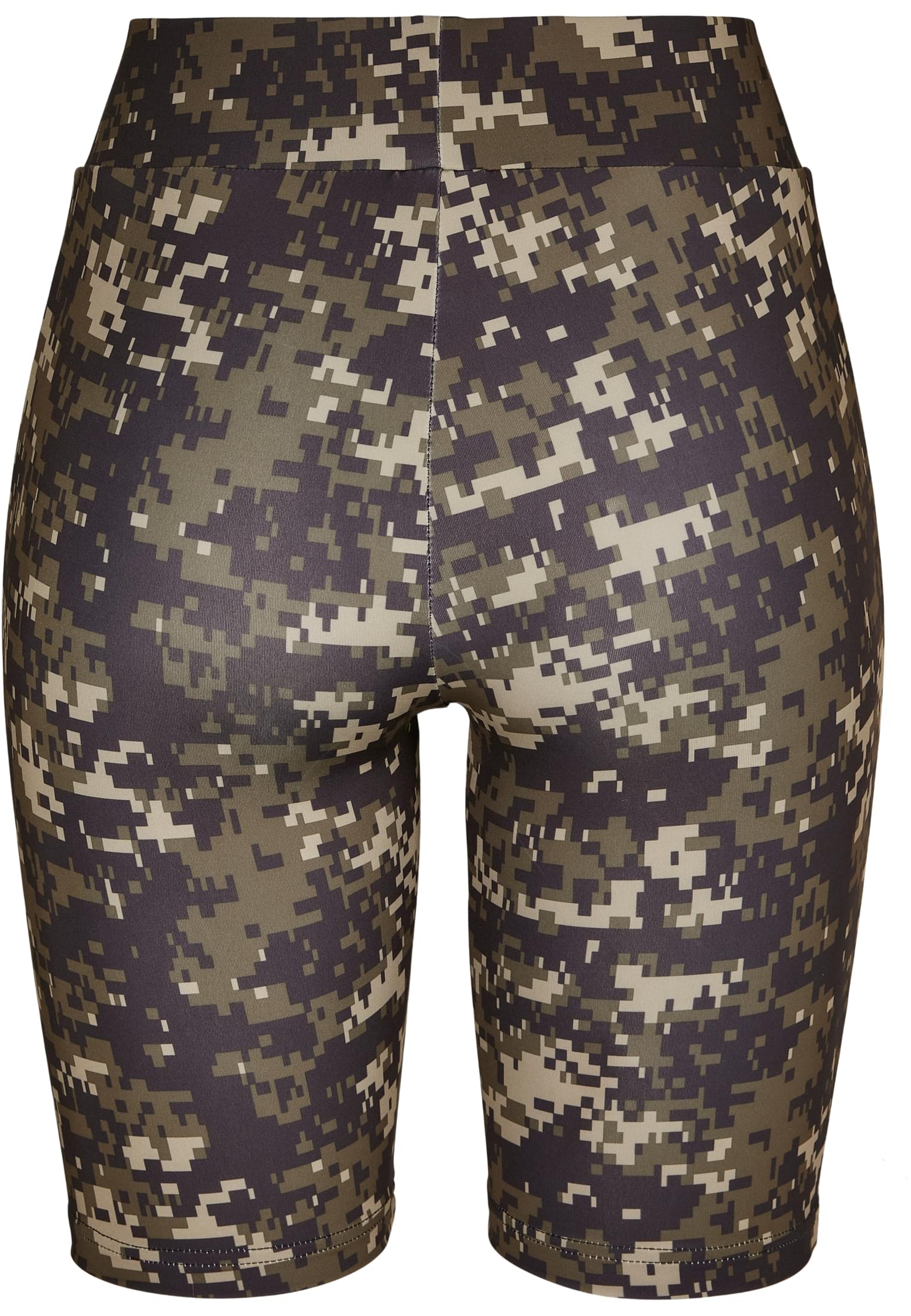 Ladies High Waist Camo Tech Cycle Shorts | wood digital camo