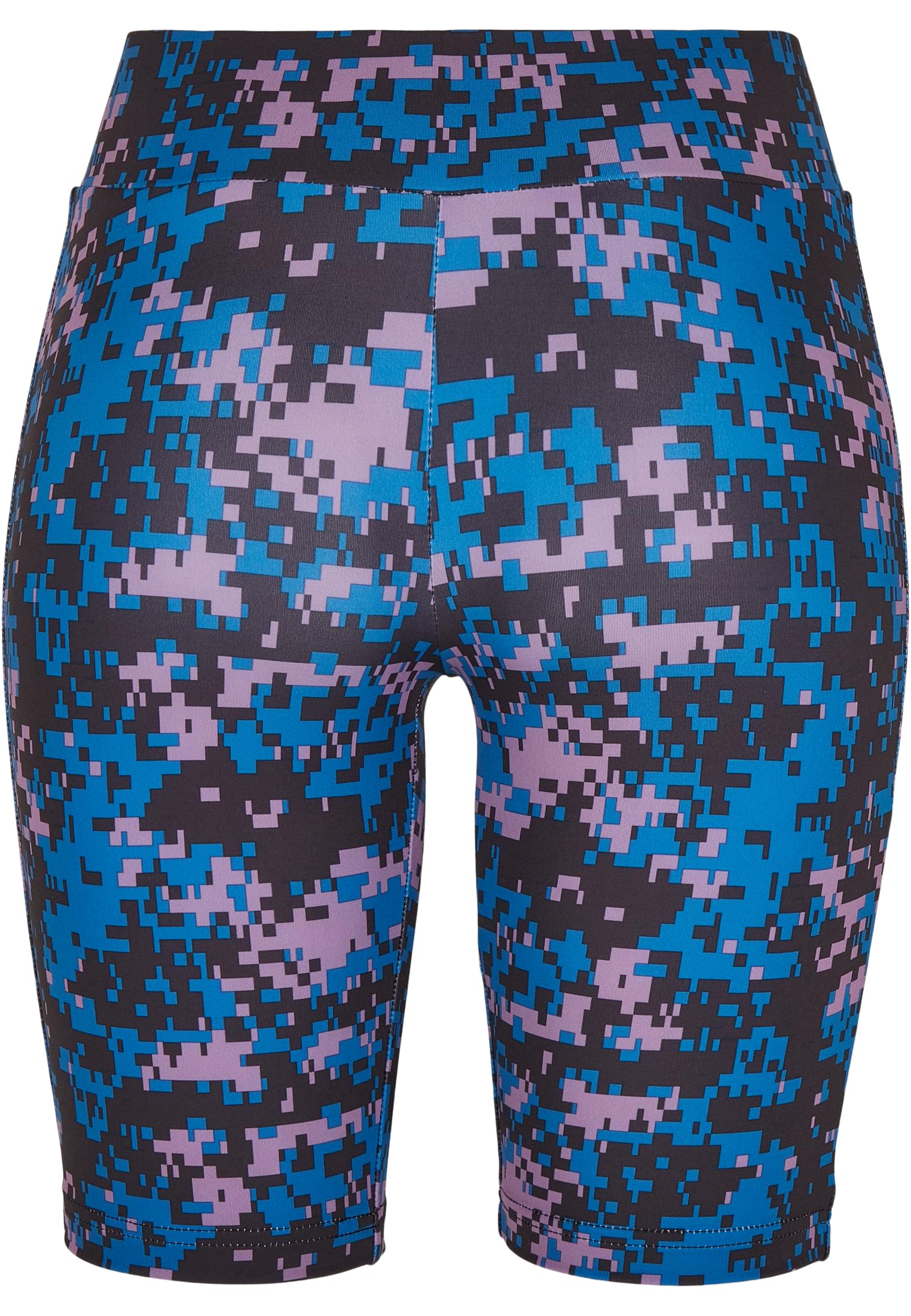 Ladies High Waist Camo Tech Cycle Shorts | digital duskviolet camo